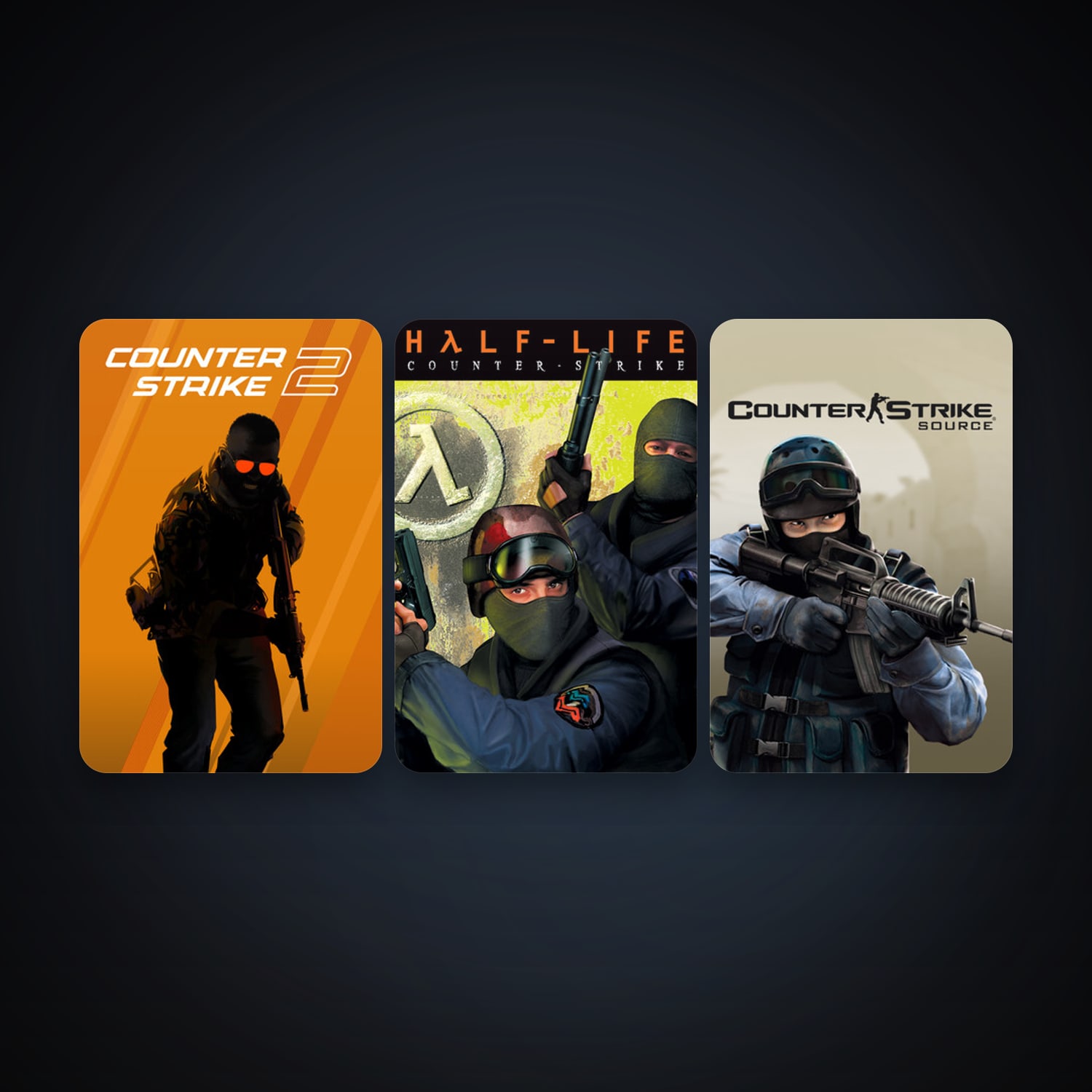 Counter-Strike + Counter-Strike: Source, 5 games, clean — HabibiAccounts