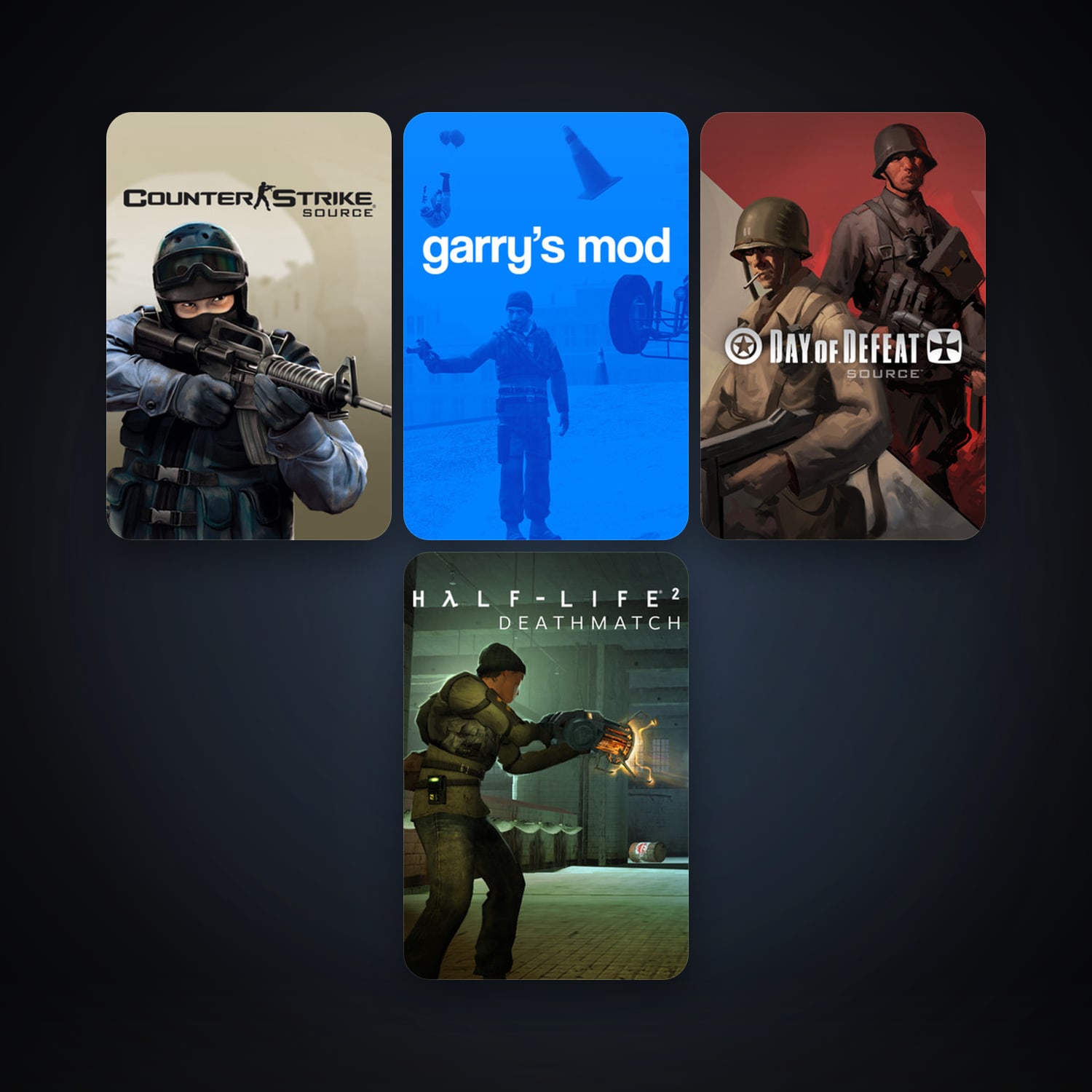 Counter-Strike: Source + Day of Defeat: Source, 5 games, clean — HabibiAccounts