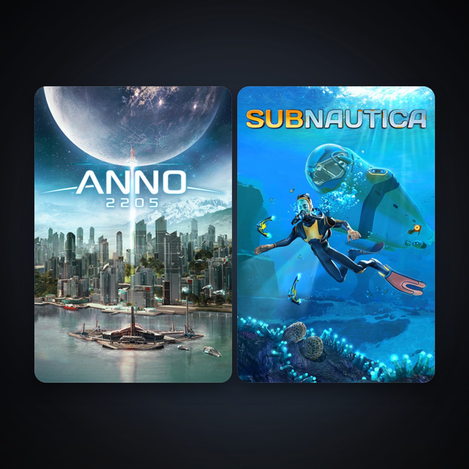 Subnautica + Anno 2205, 3 games, clean — HabibiAccounts