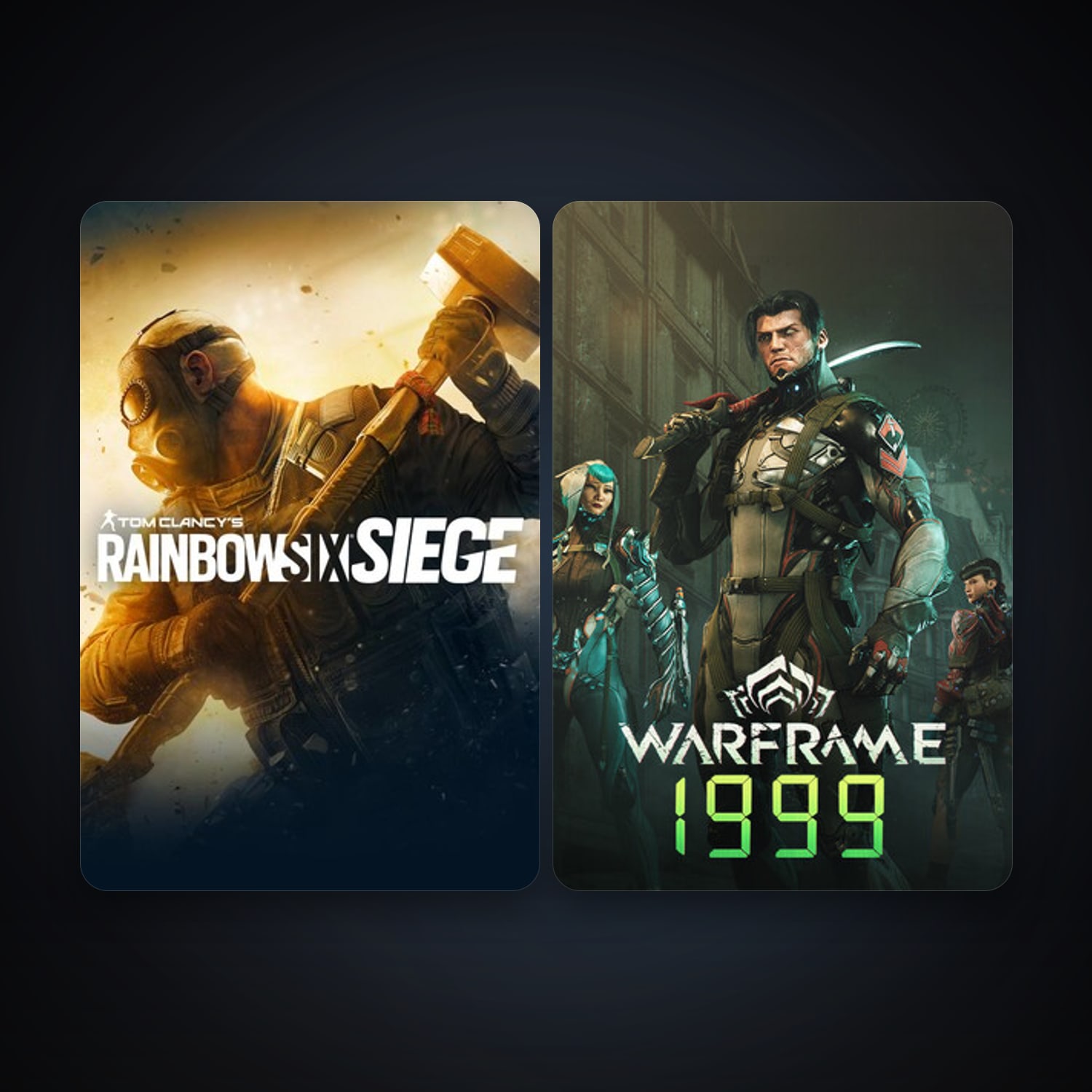 Warframe + Tom Clancy's Rainbow Six Siege, 4 games, clean — HabibiAccounts