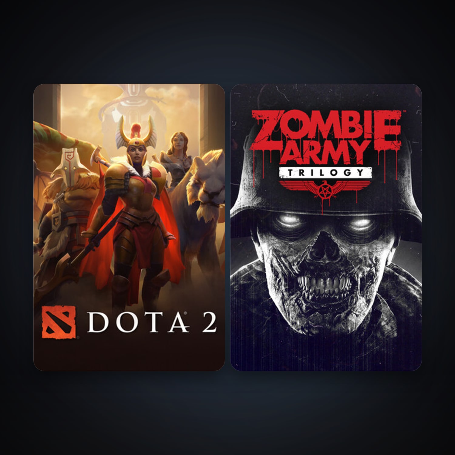 Dota 2 + Zombie Army Trilogy, 2 games, clean — HabibiAccounts