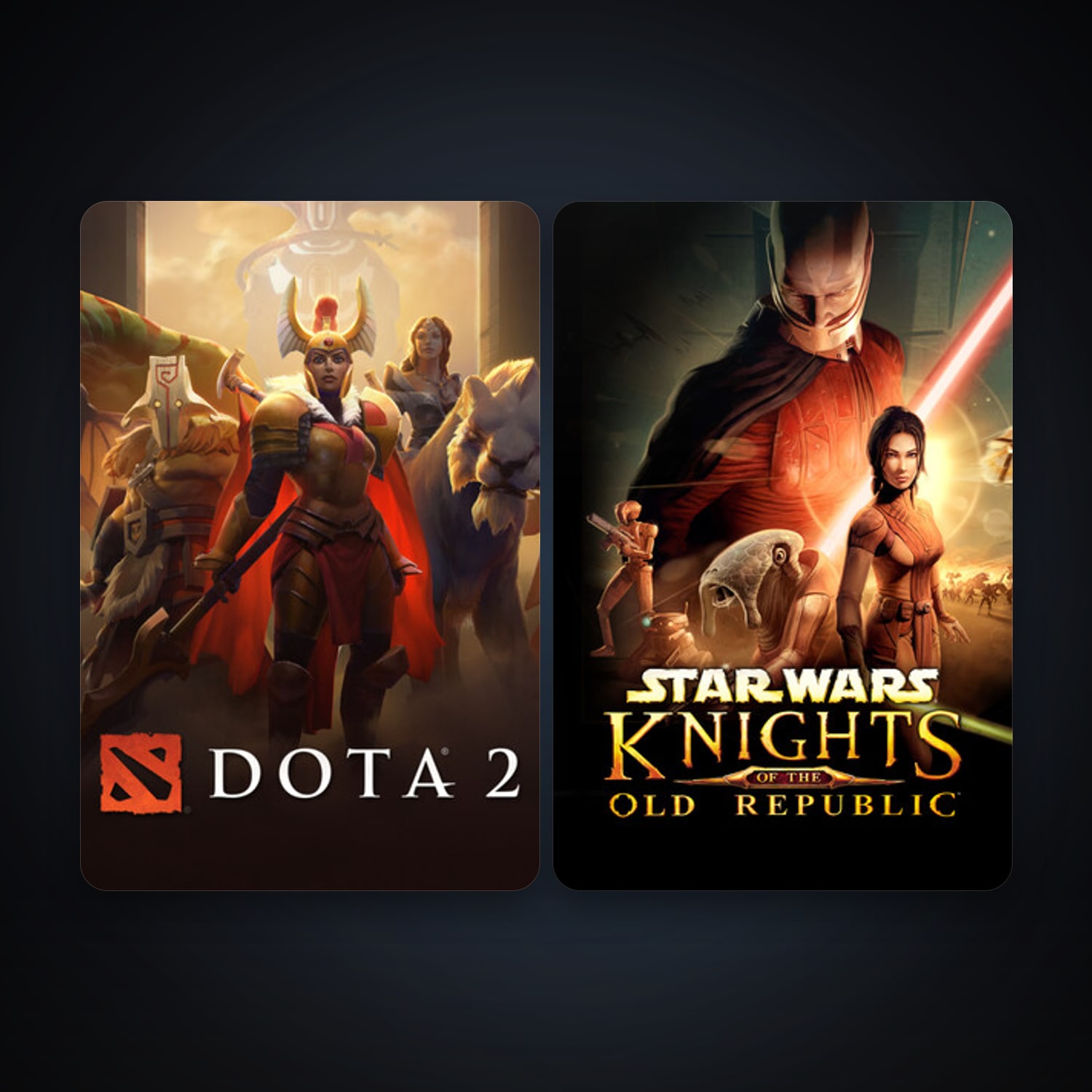 Dota 2 + STAR WARS - Knights of the Old Republic, 3 games, clean — HabibiAccounts