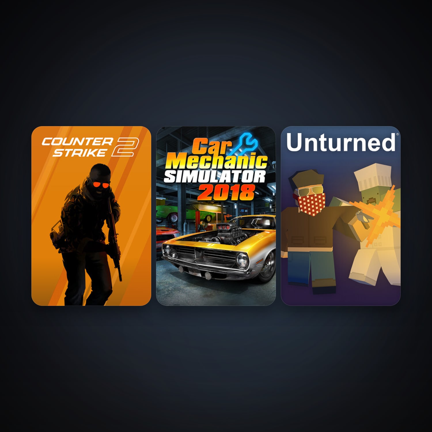 CS2 Prime + Unturned, 3 games, clean — HabibiAccounts