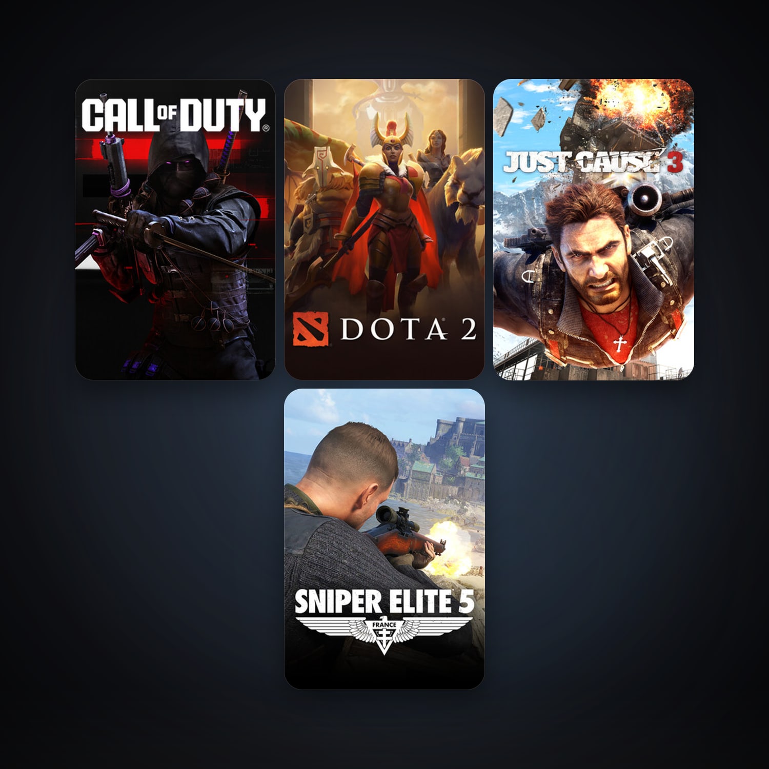 Dota 2 + Just Cause 3, 6 games, clean — HabibiAccounts