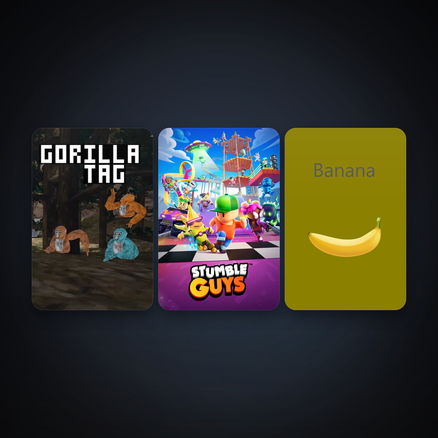 Gorilla Tag + Stumble Guys, 4 games, clean — HabibiAccounts