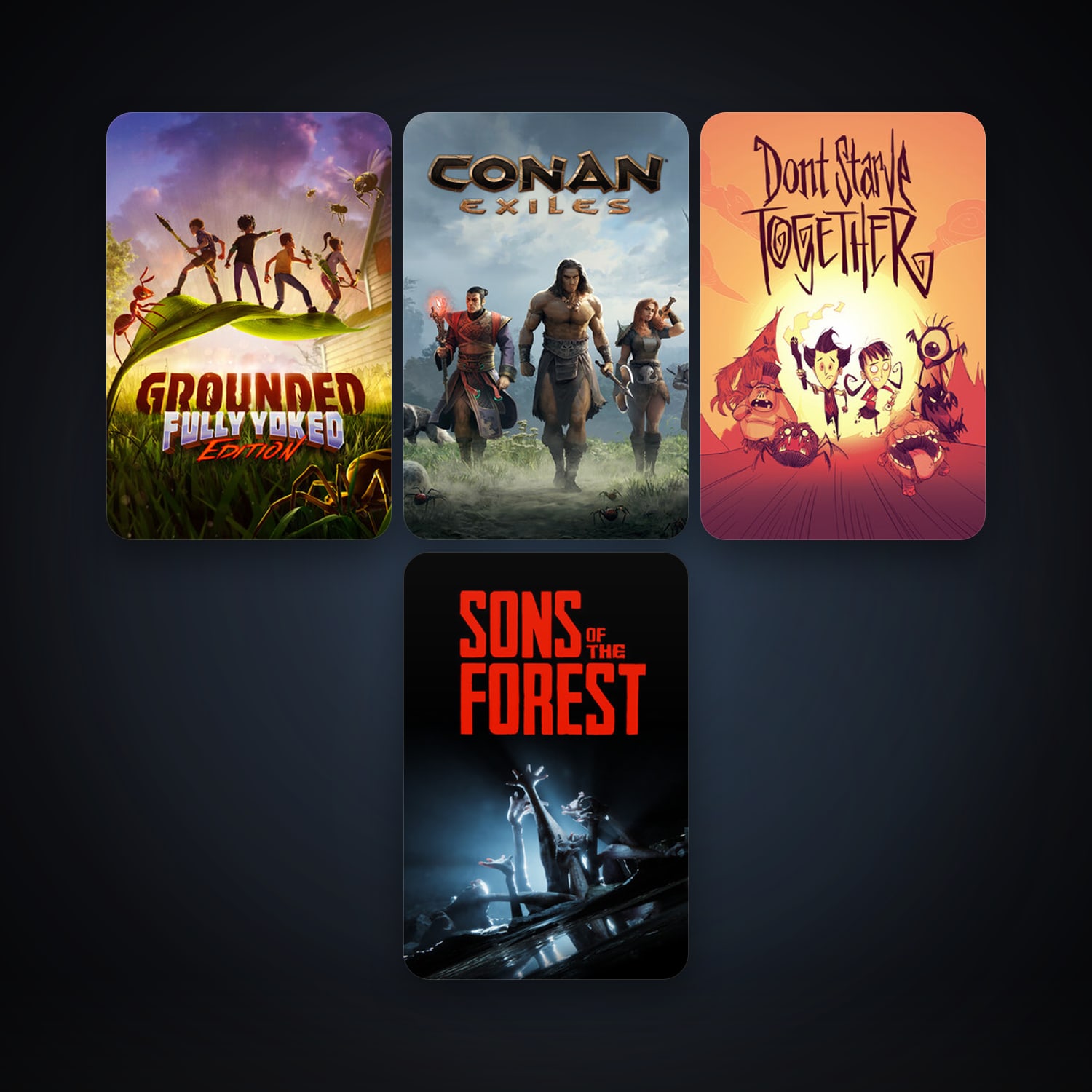 Don't Starve Together + Conan Exiles, 5 games, clean — HabibiAccounts