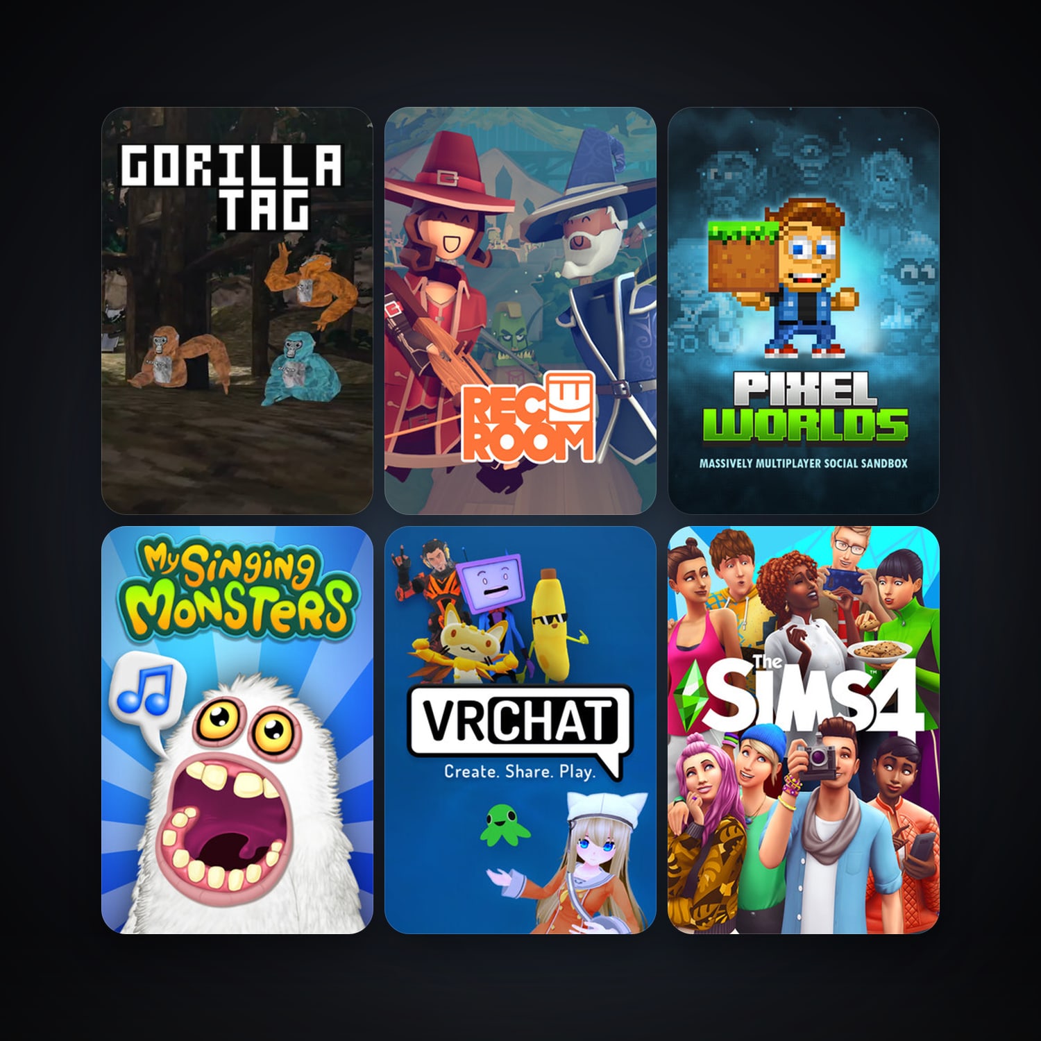 VRChat + Rec Room, 8 games, clean — HabibiAccounts