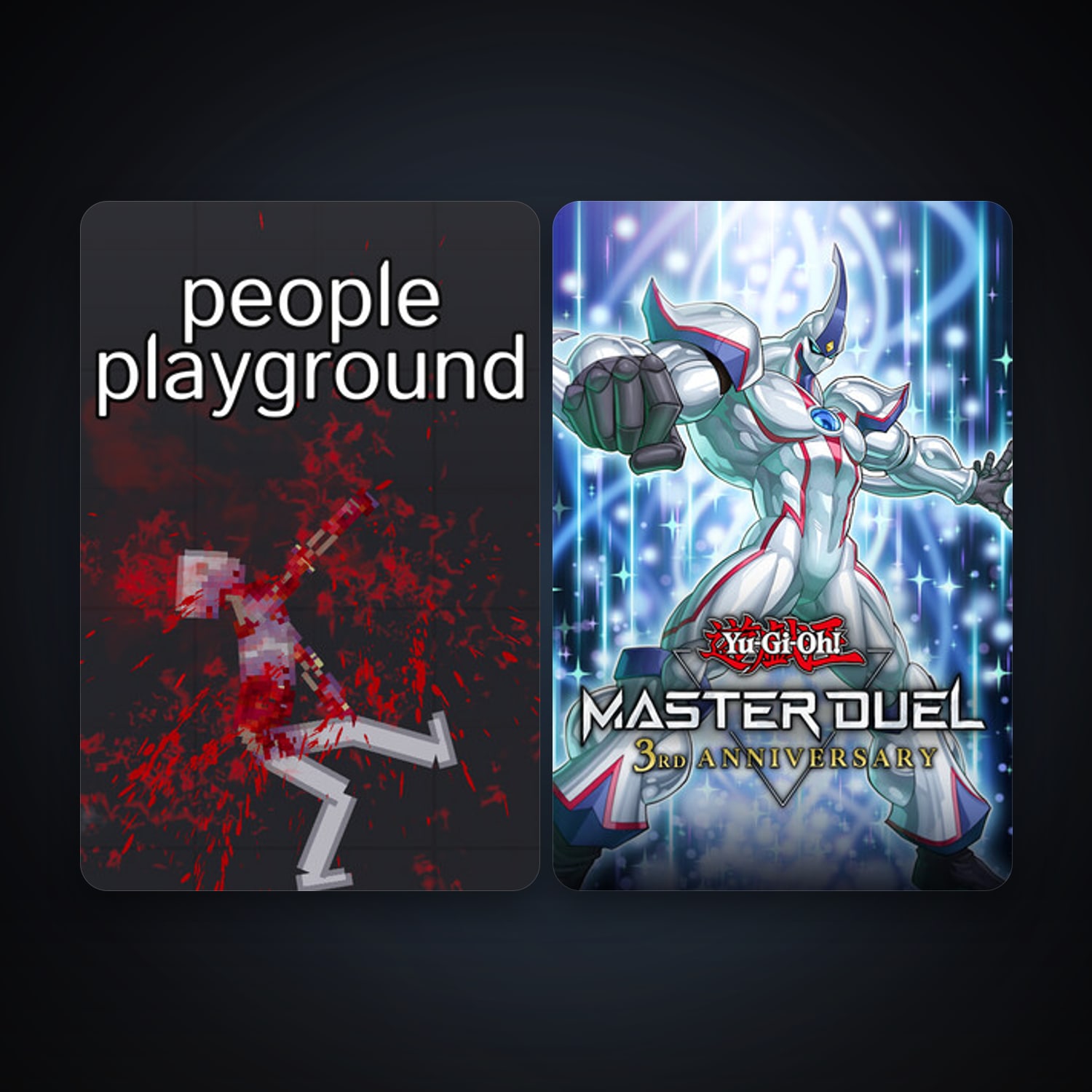 People Playground + Yu-Gi-Oh! Master Duel, 4 games, clean — HabibiAccounts