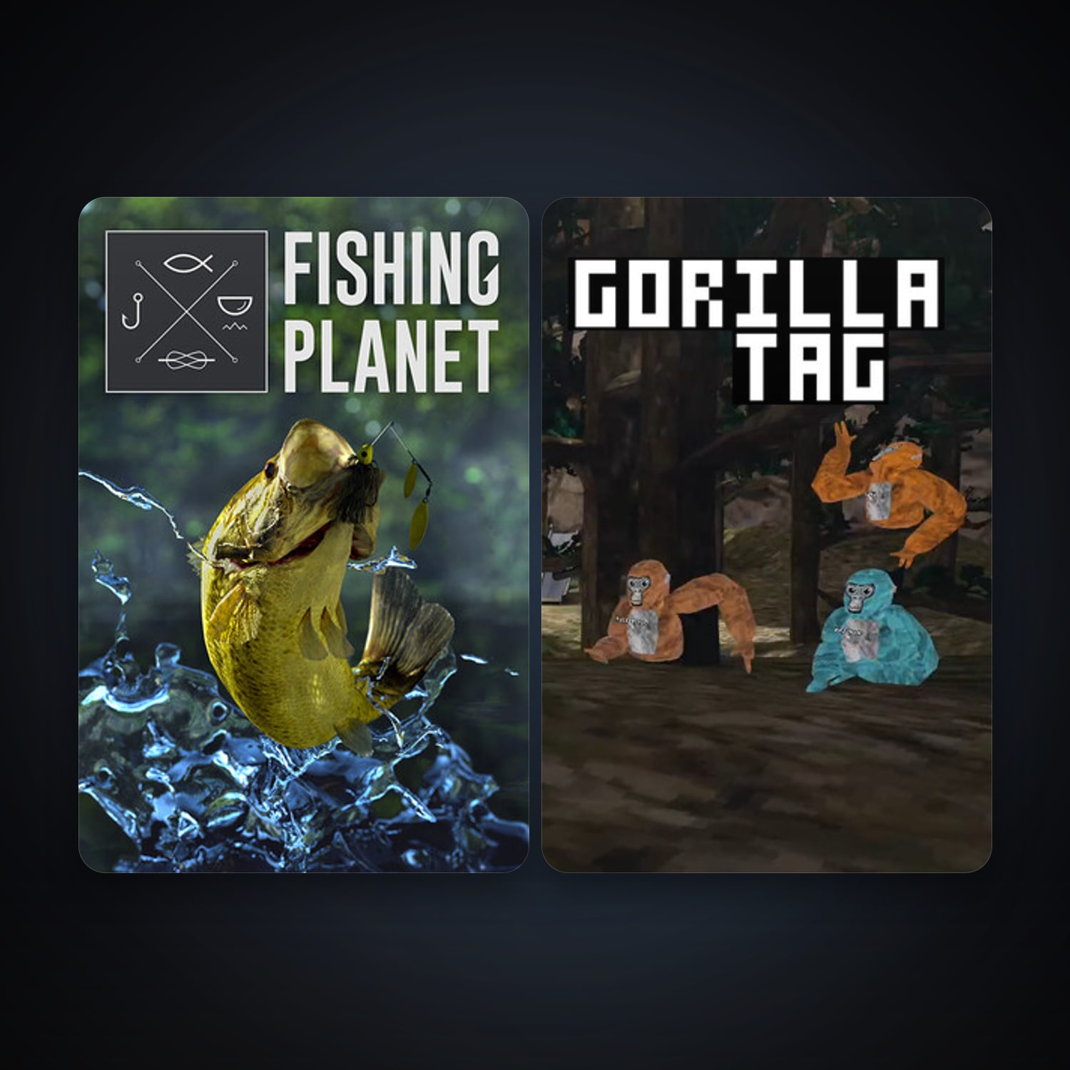 Fishing Planet + Gorilla Tag, 2 games, clean — HabibiAccounts