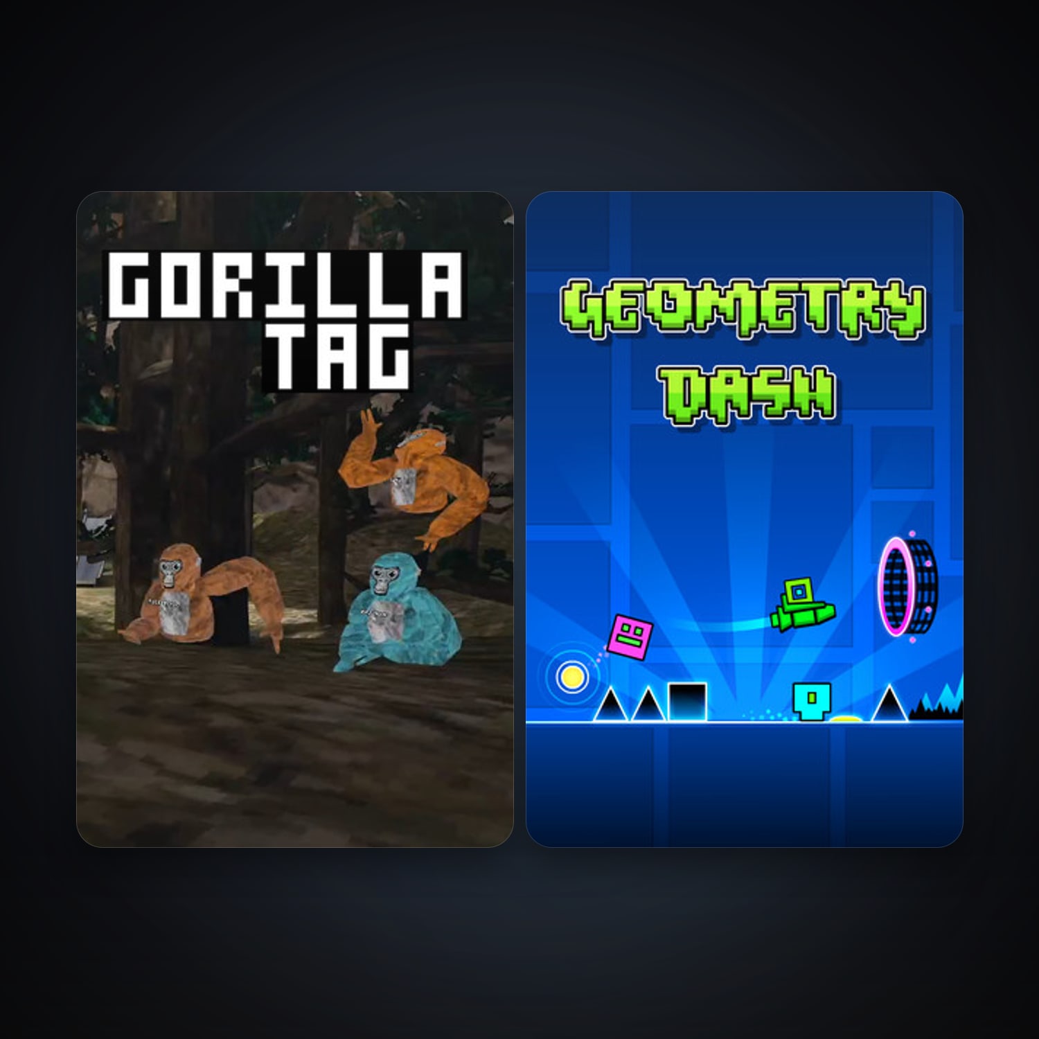 Geometry Dash + Gorilla Tag, 2 games, clean — HabibiAccounts