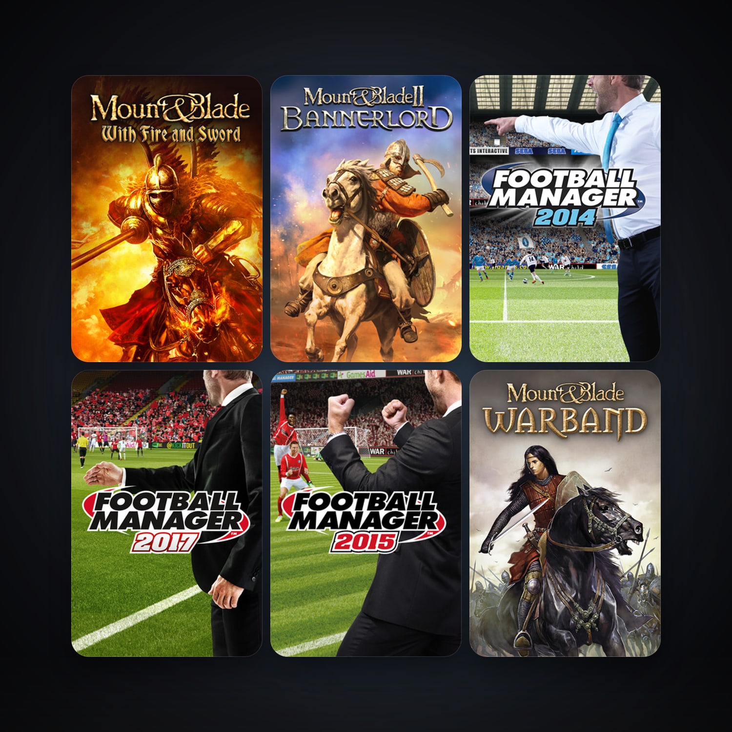Mount & Blade + Mount & Blade: Warband, 16 games, clean — HabibiAccounts