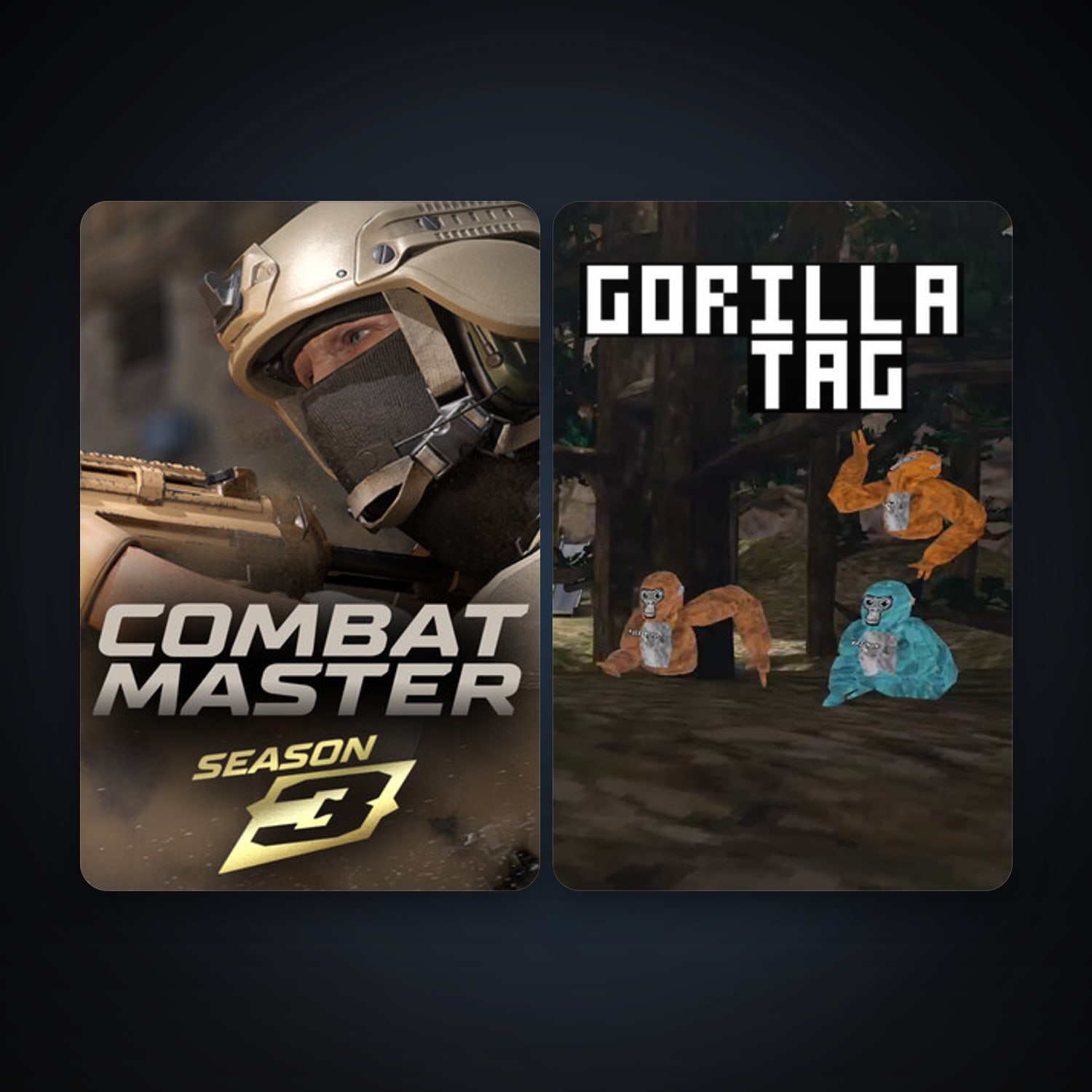 Gorilla Tag + Combat Master: Season 1, 6 games, clean — HabibiAccounts