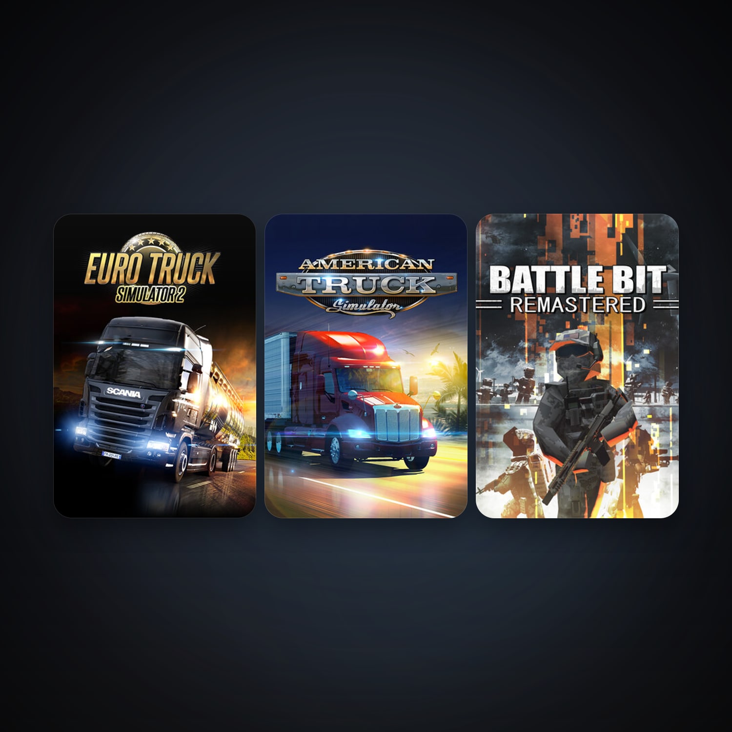 Euro Truck Simulator 2 + American Truck Simulator, 3 games, clean — HabibiAccounts