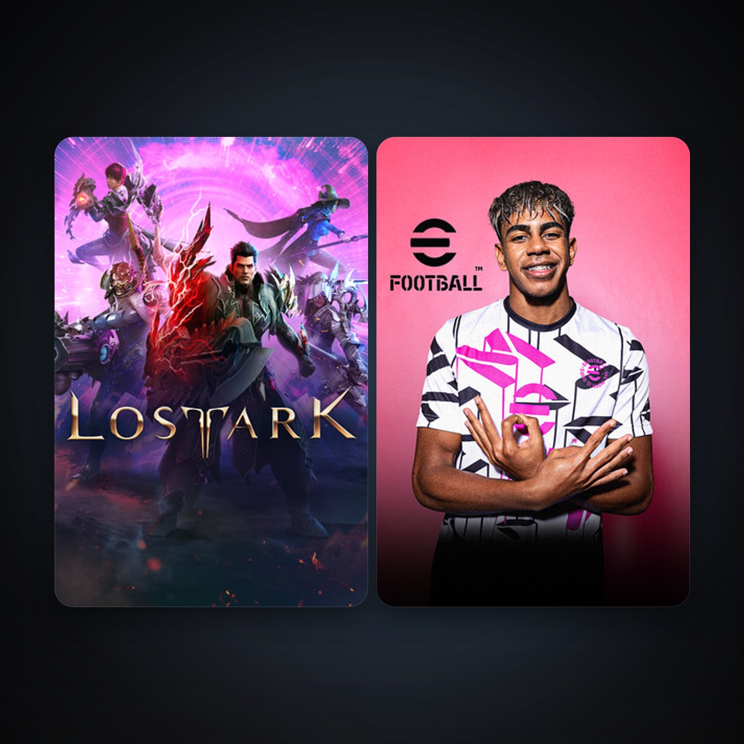 Lost Ark + eFootball 2024, 5 games, clean — HabibiAccounts