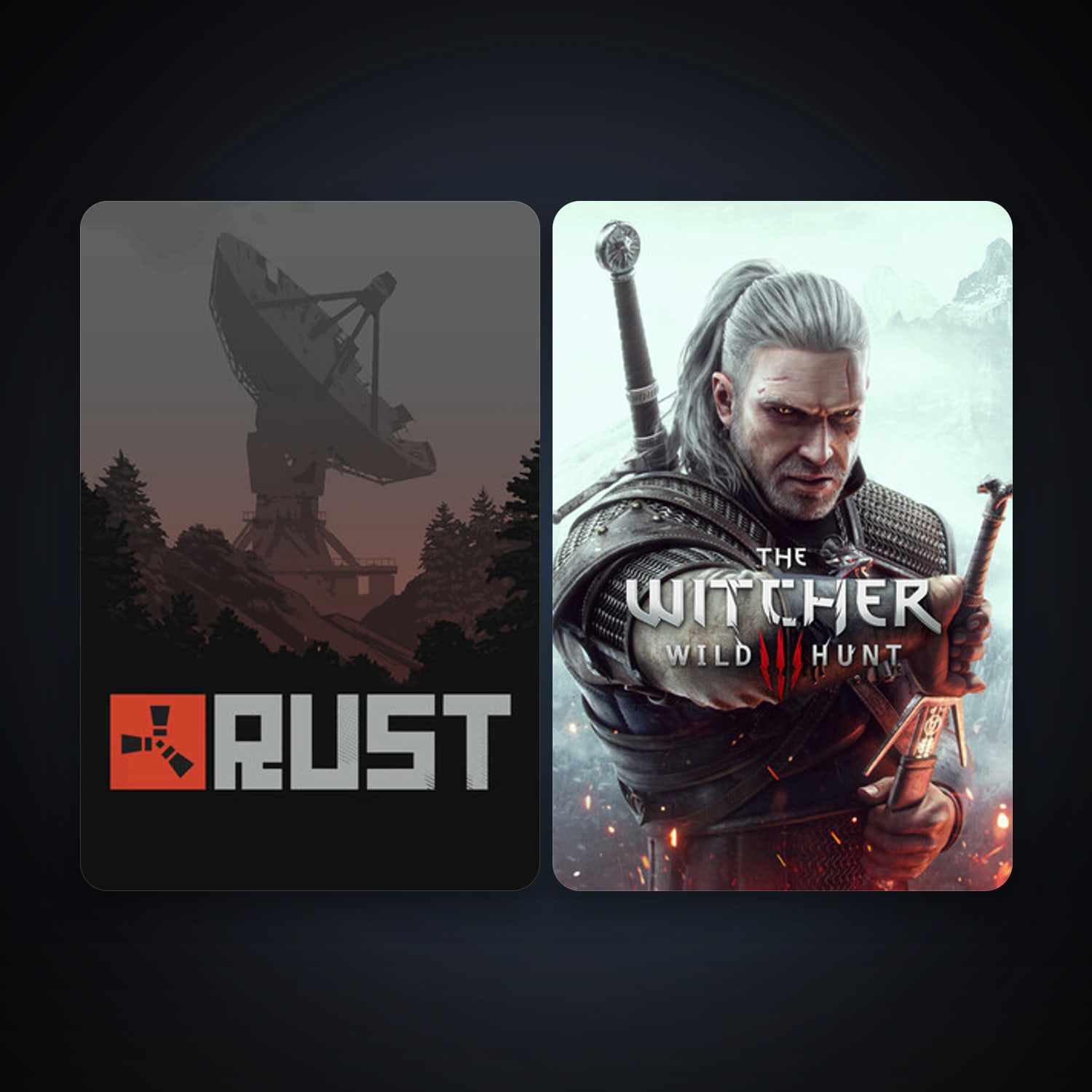 Rust + The Witcher 3: Wild Hunt, 3 games, clean — HabibiAccounts
