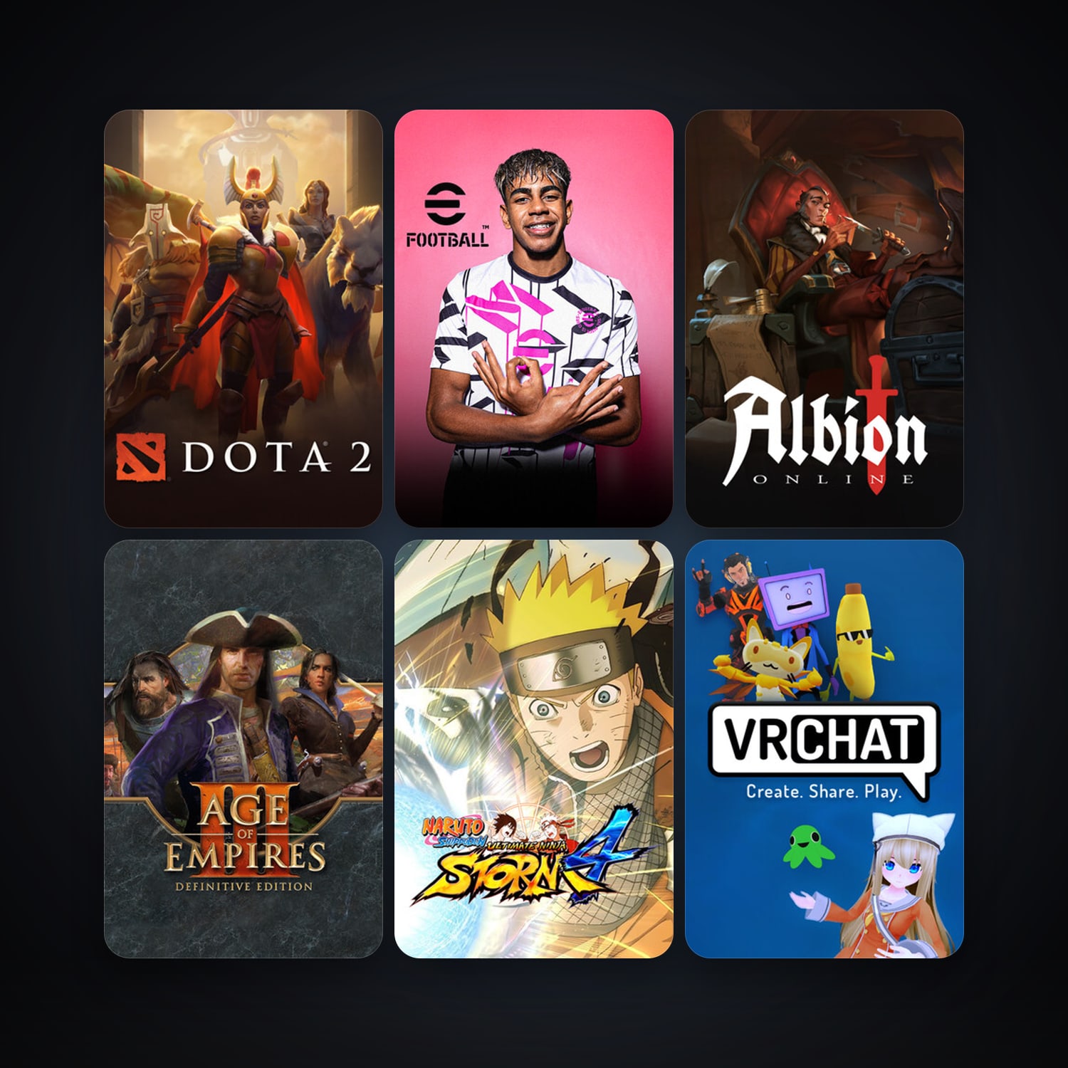 Dota 2 + NARUTO SHIPPUDEN: Ultimate Ninja STORM 4, 8 games, clean — HabibiAccounts
