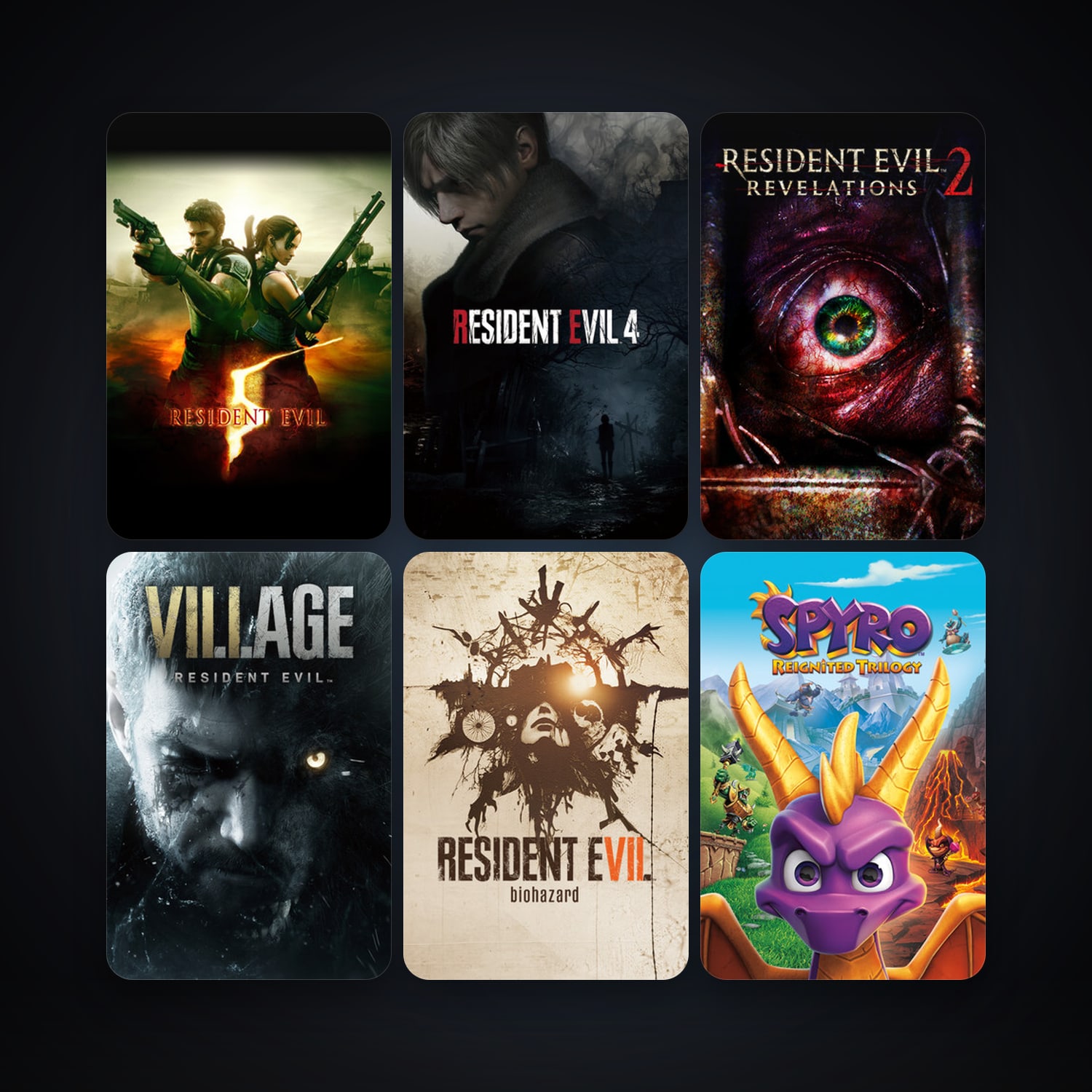 Resident Evil 5 + Resident Evil 6, 9 games, clean — HabibiAccounts