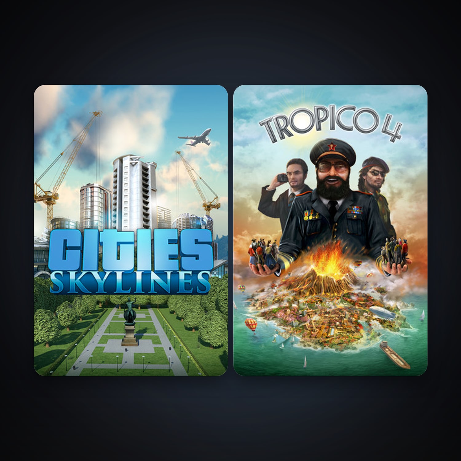 Tropico 4 + Cities: Skylines, 3 games, clean — HabibiAccounts