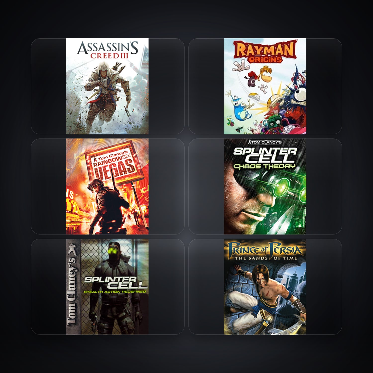 هالحساب يوبيسوفت فيه Assassin's Creed III وRayman Origins، DE، 15 ألعاب — HabibiAccounts