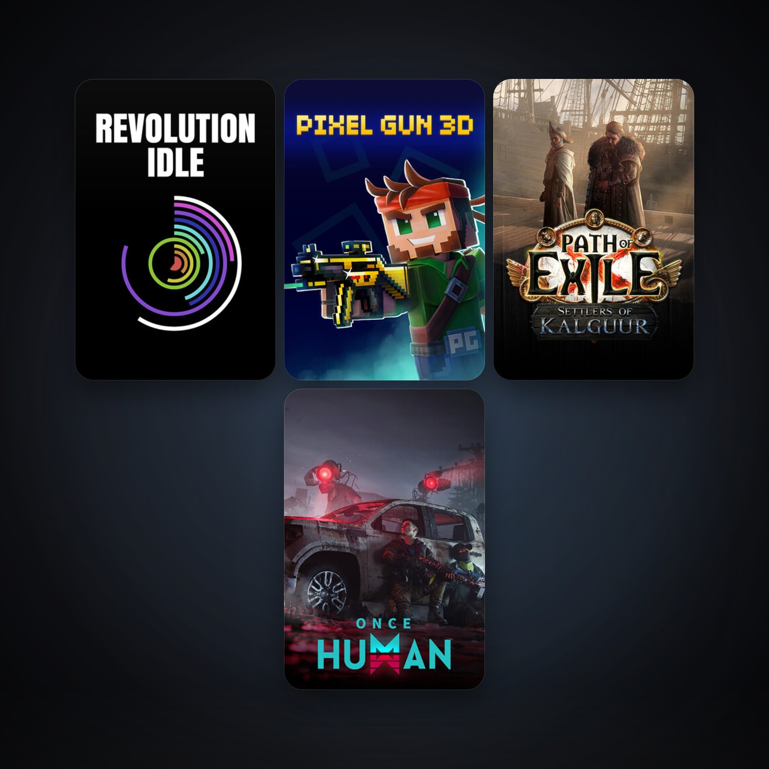 Path of Exile + Once Human, 9 games, clean — HabibiAccounts