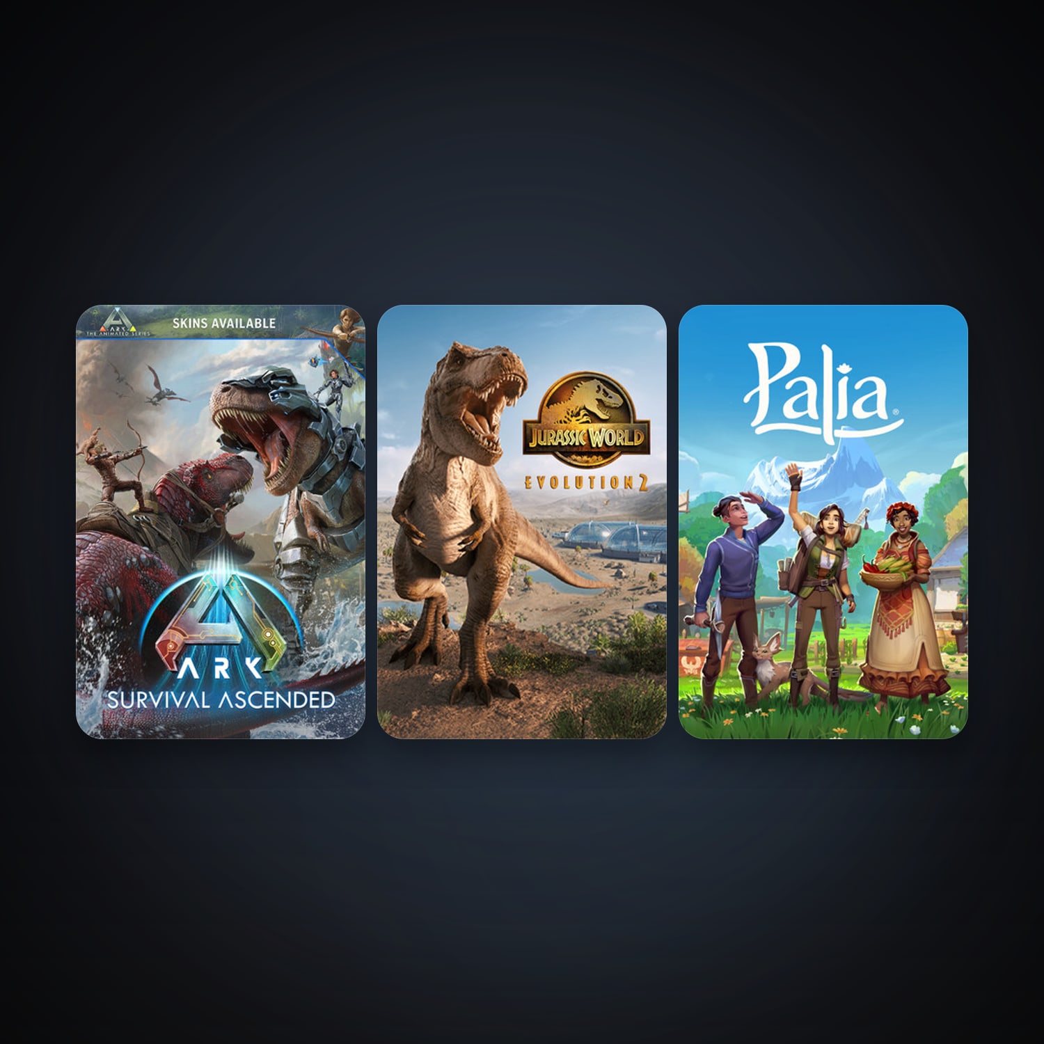 Jurassic World Evolution 2 + ARK: Survival Ascended, 3 games, clean — HabibiAccounts