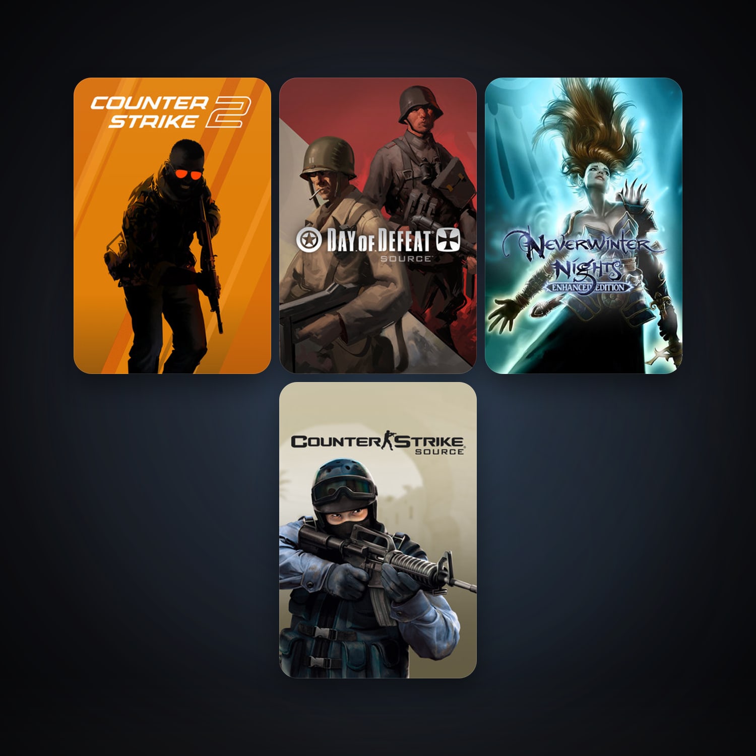 Counter-Strike: Source + Day of Defeat: Source, 5 games, Steam 11, clean — HabibiAccounts