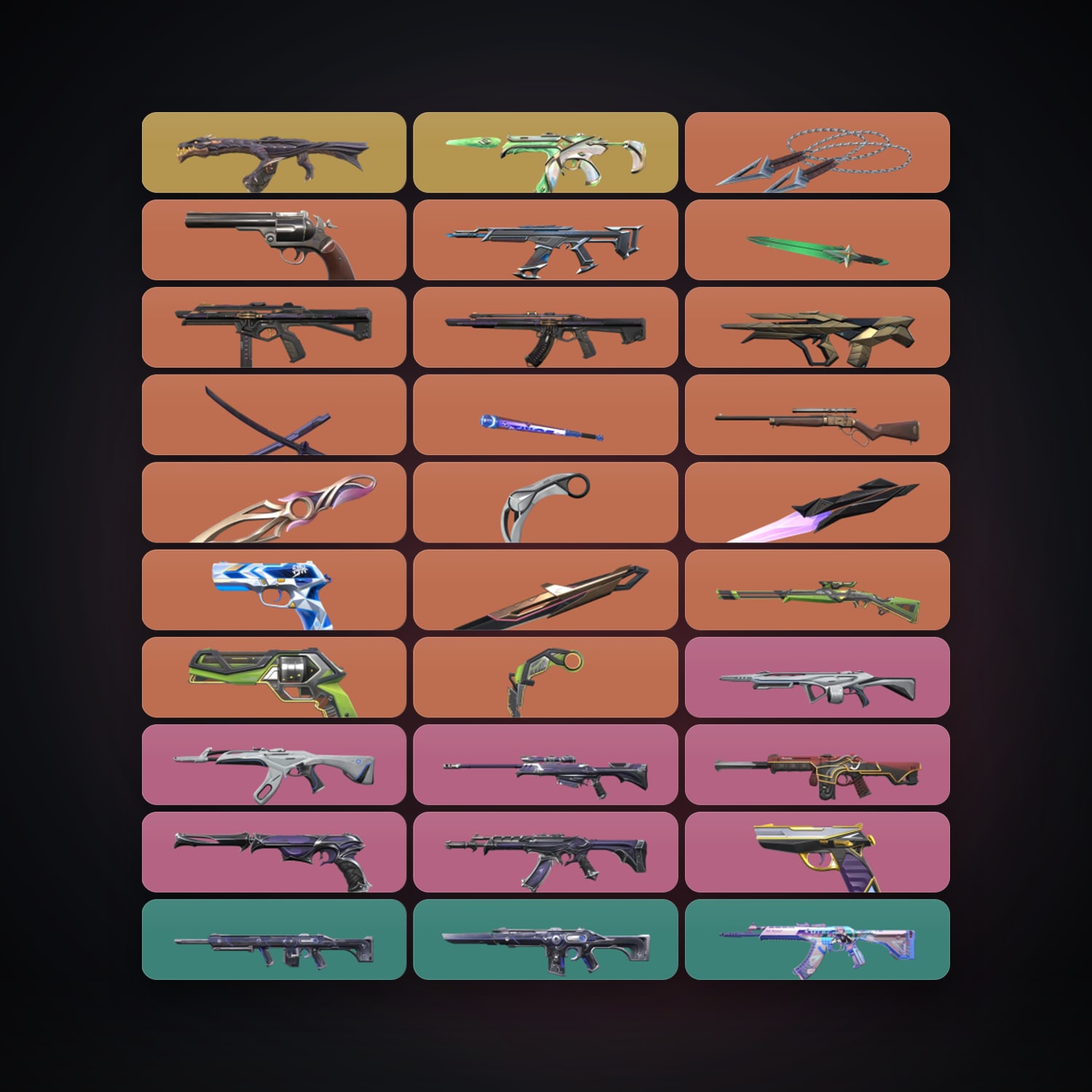 AP Plat 3 locker — 9 knives, 71 skins, lvl 81 — HabibiAccounts