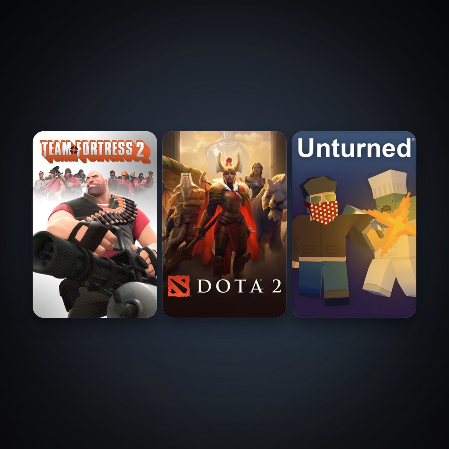 Team Fortress 2 + Dota 2, 7 games, clean — HabibiAccounts