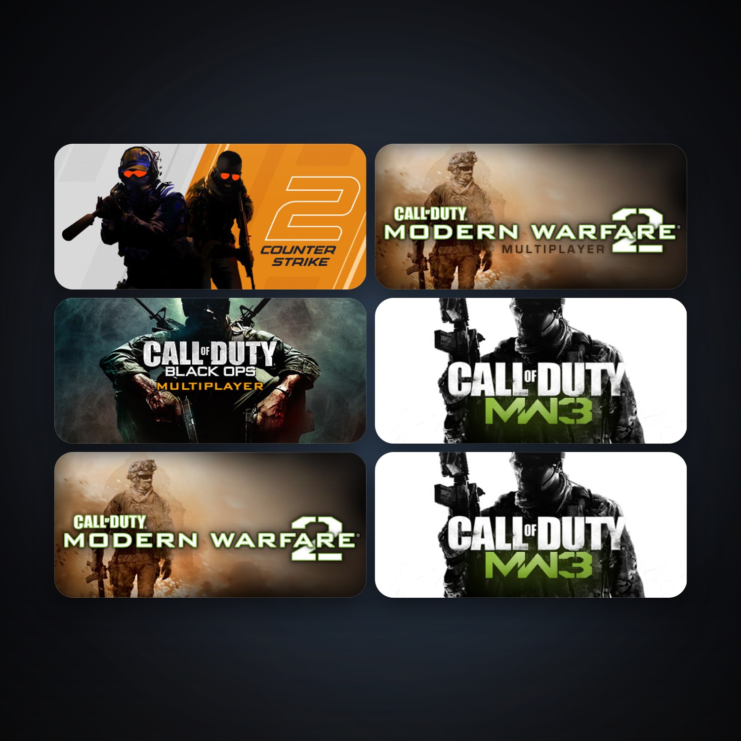 CS2 Prime + Call of Duty: Modern Warfare 2 (2009), 9 games, clean — HabibiAccounts