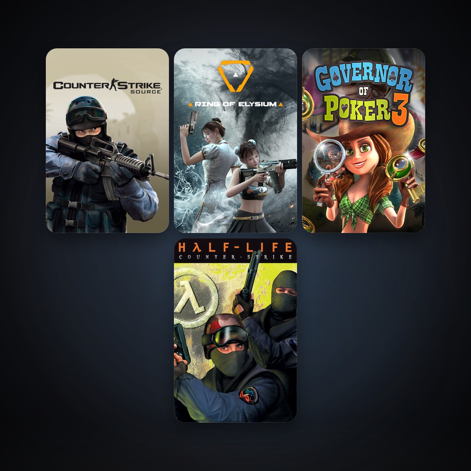 Counter-Strike + Counter-Strike: Source, 7 games, clean — HabibiAccounts