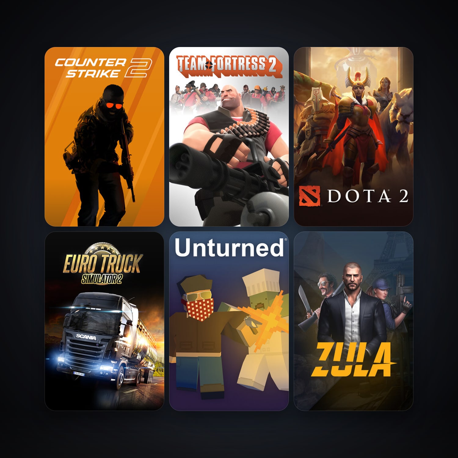 Team Fortress 2 + Left 4 Dead 2, 26 games, Steam 12, clean — HabibiAccounts