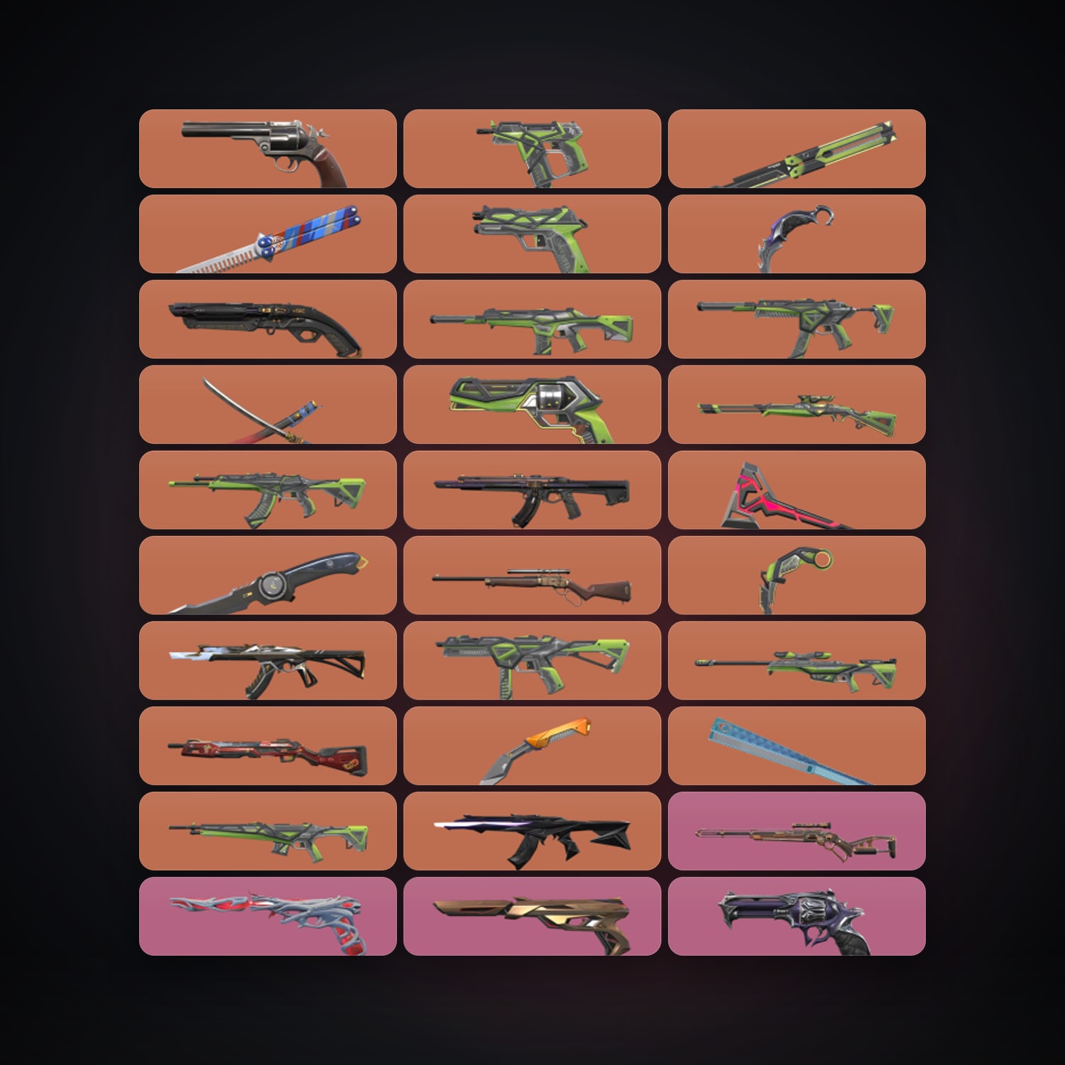 NA Silver 3 locker — 9 knives, 111 skins, lvl 136 — HabibiAccounts
