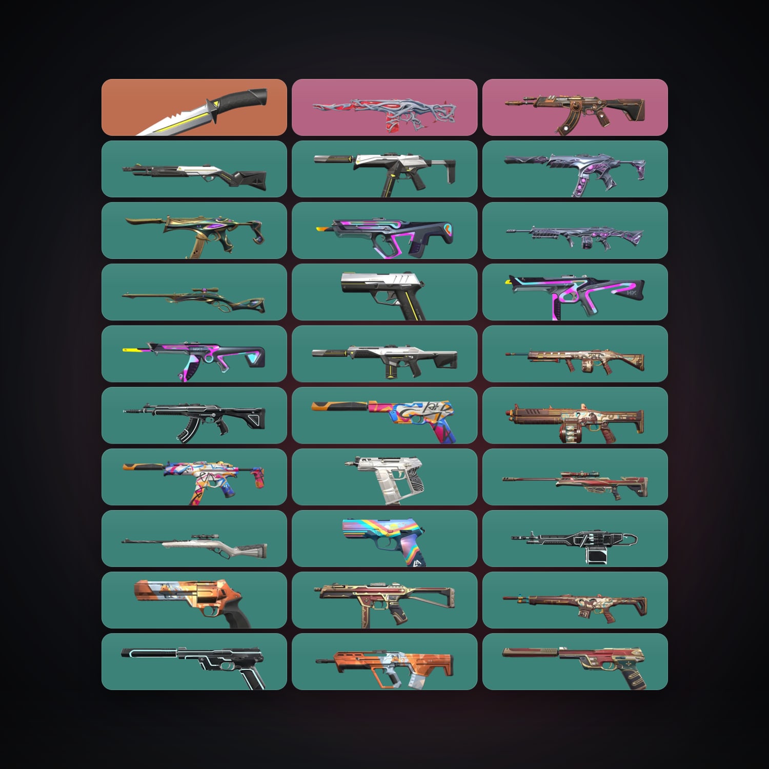 NA Gold 2 locker — 1 knives, 40 skins, lvl 35 — HabibiAccounts