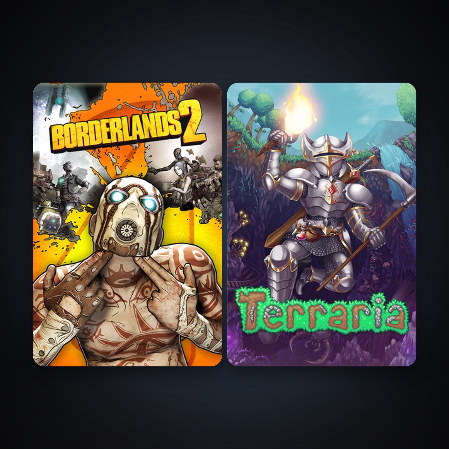 Borderlands 2 + Terraria, 4 games, clean — HabibiAccounts