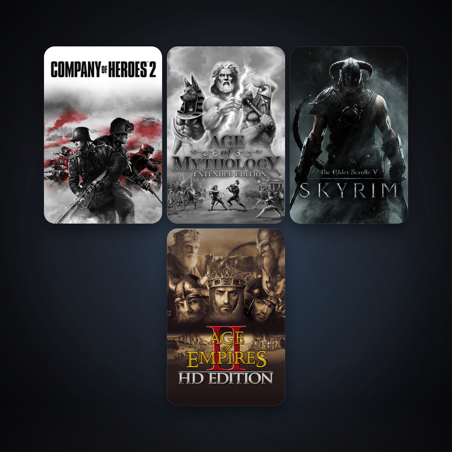 The Elder Scrolls V: Skyrim + Age of Empires II, 6 games, clean — HabibiAccounts