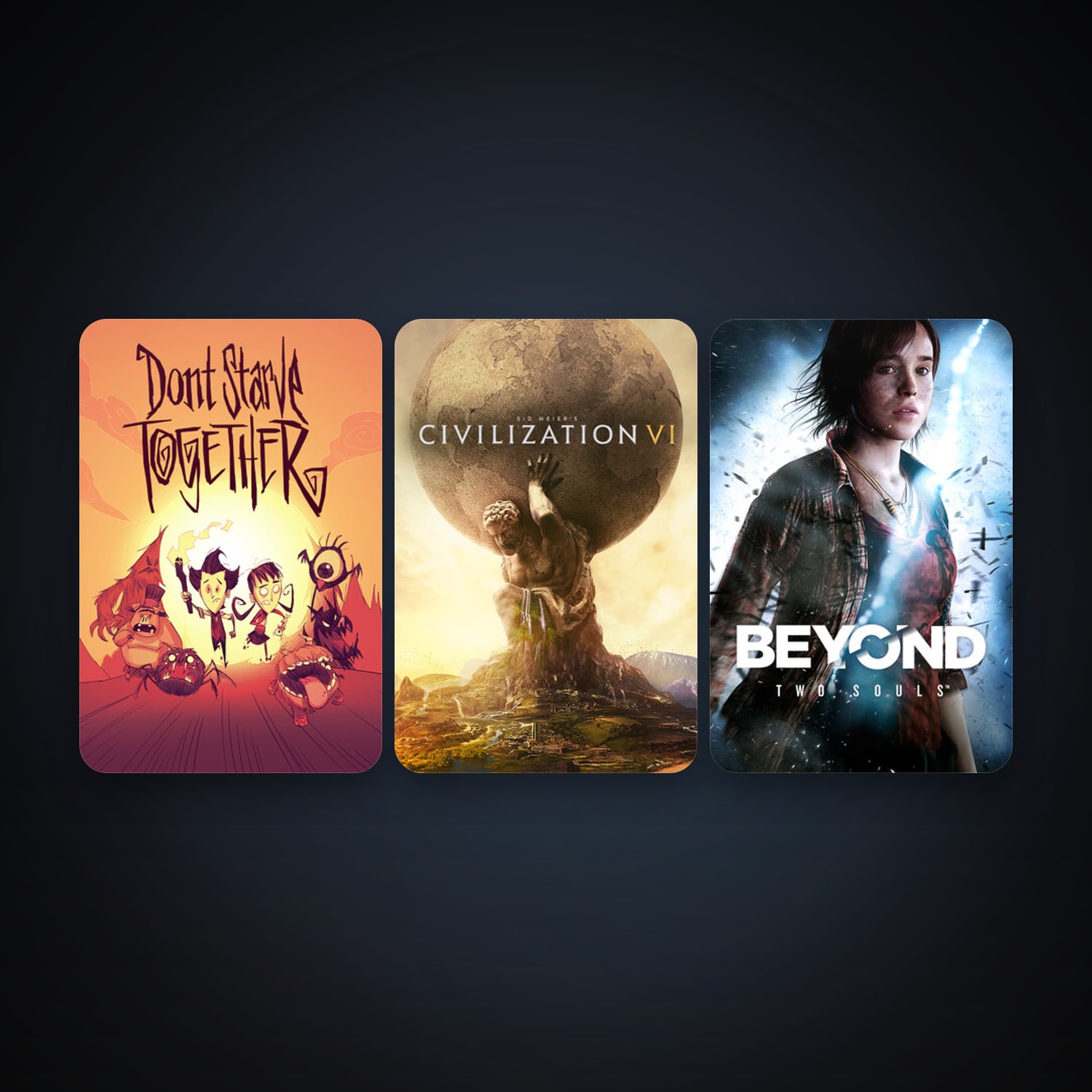 Sid Meier's Civilization VI + Don't Starve Together, 4 games, clean — HabibiAccounts