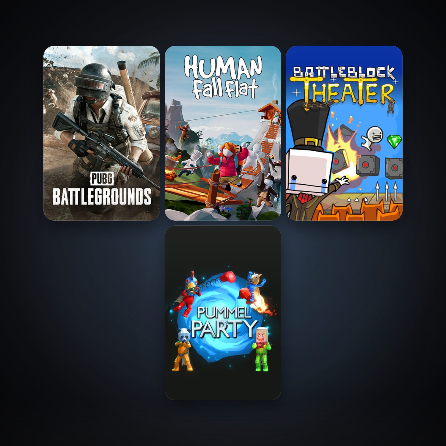 BattleBlock Theater + Human: Fall Flat, 4 games, clean — HabibiAccounts