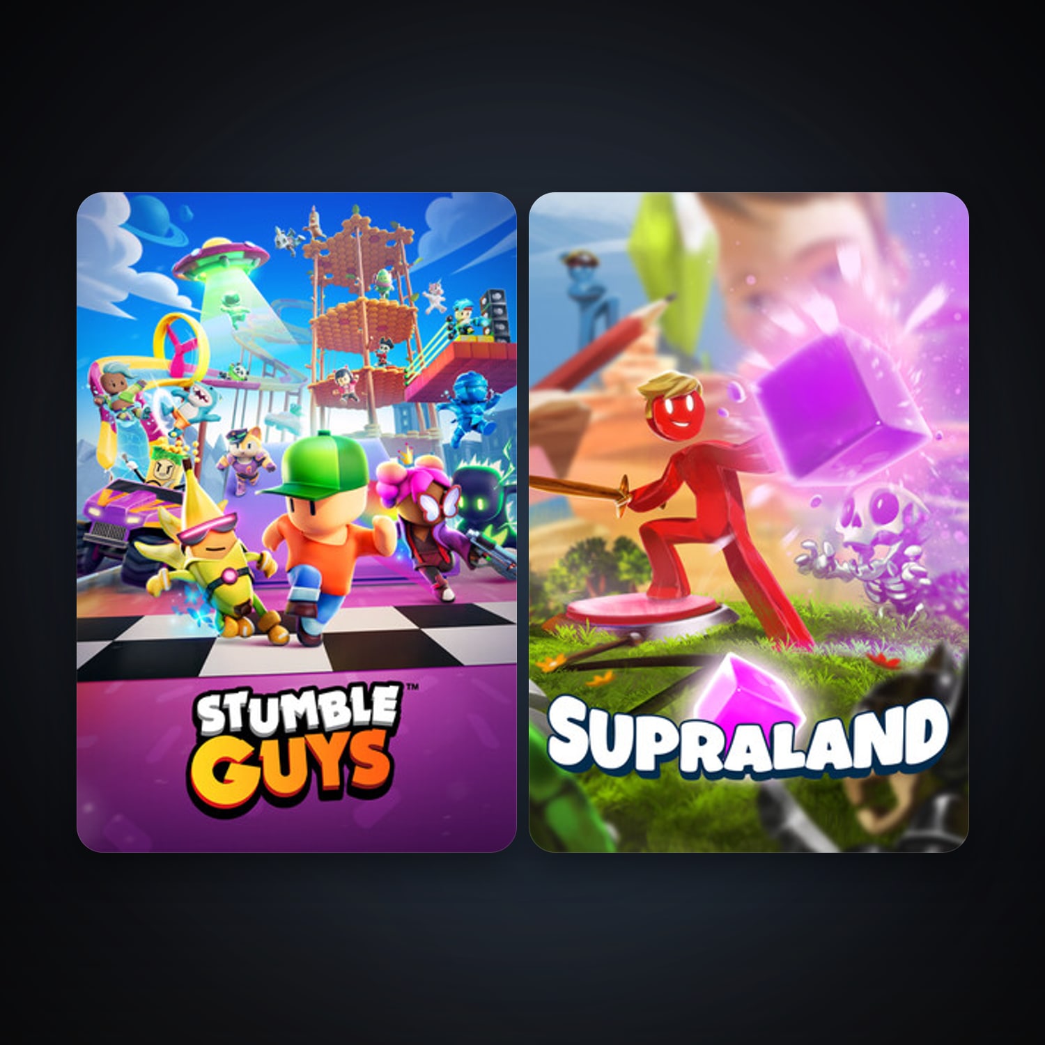 Supraland + Stumble Guys, 3 games, clean — HabibiAccounts