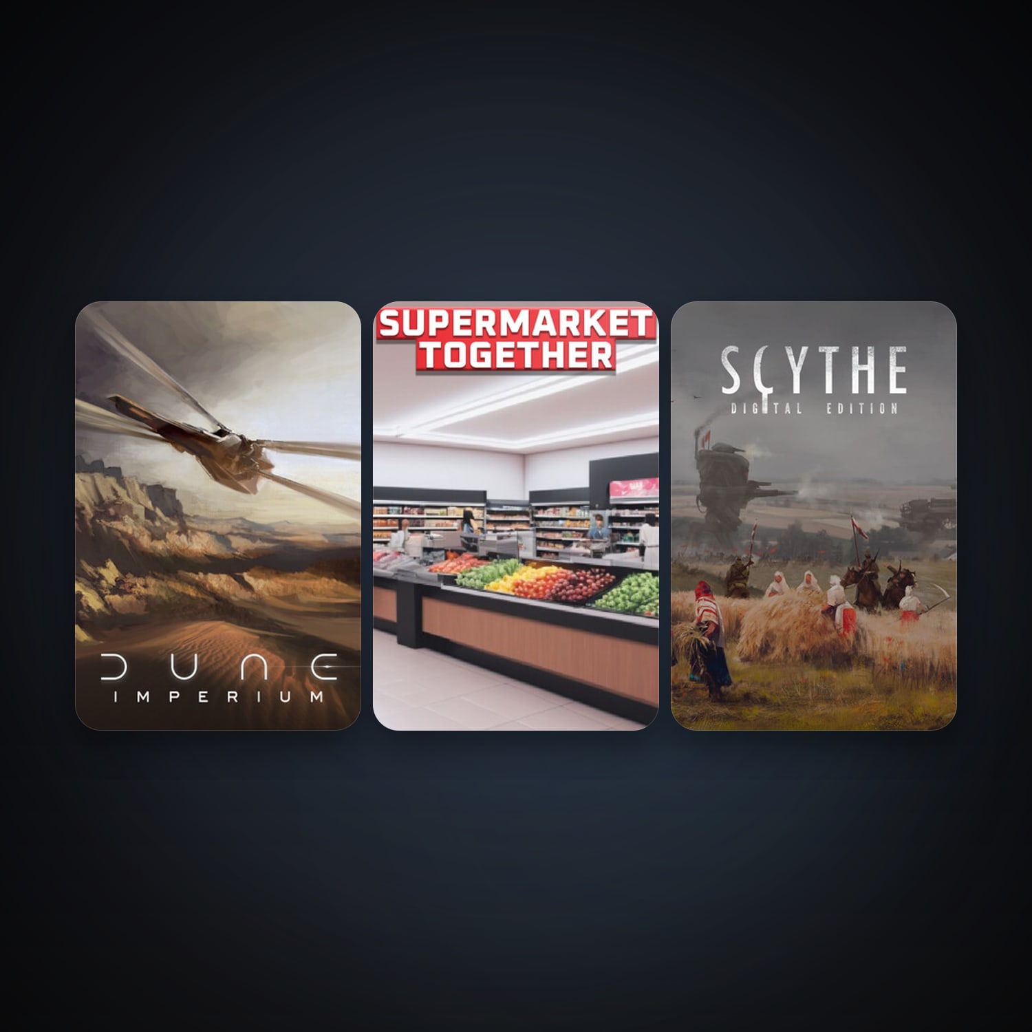 Scythe: Digital Edition + Dune: Imperium, 3 games, clean — HabibiAccounts