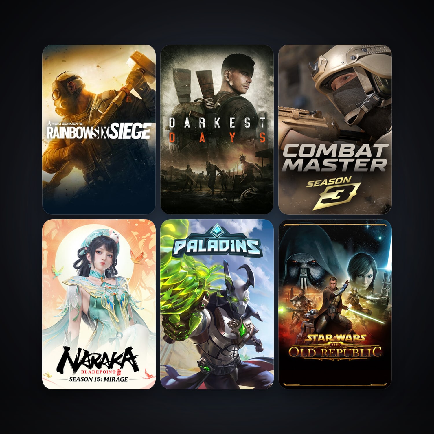 Tom Clancy's Rainbow Six Siege + Paladins, 21 games, clean — HabibiAccounts