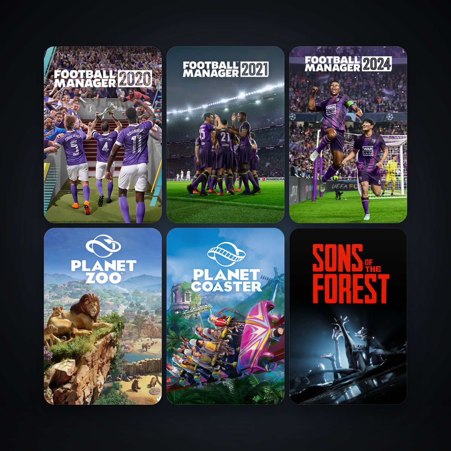 Planet Coaster + Zoo Tycoon: Ultimate Animal Collection, 14 games, clean — HabibiAccounts