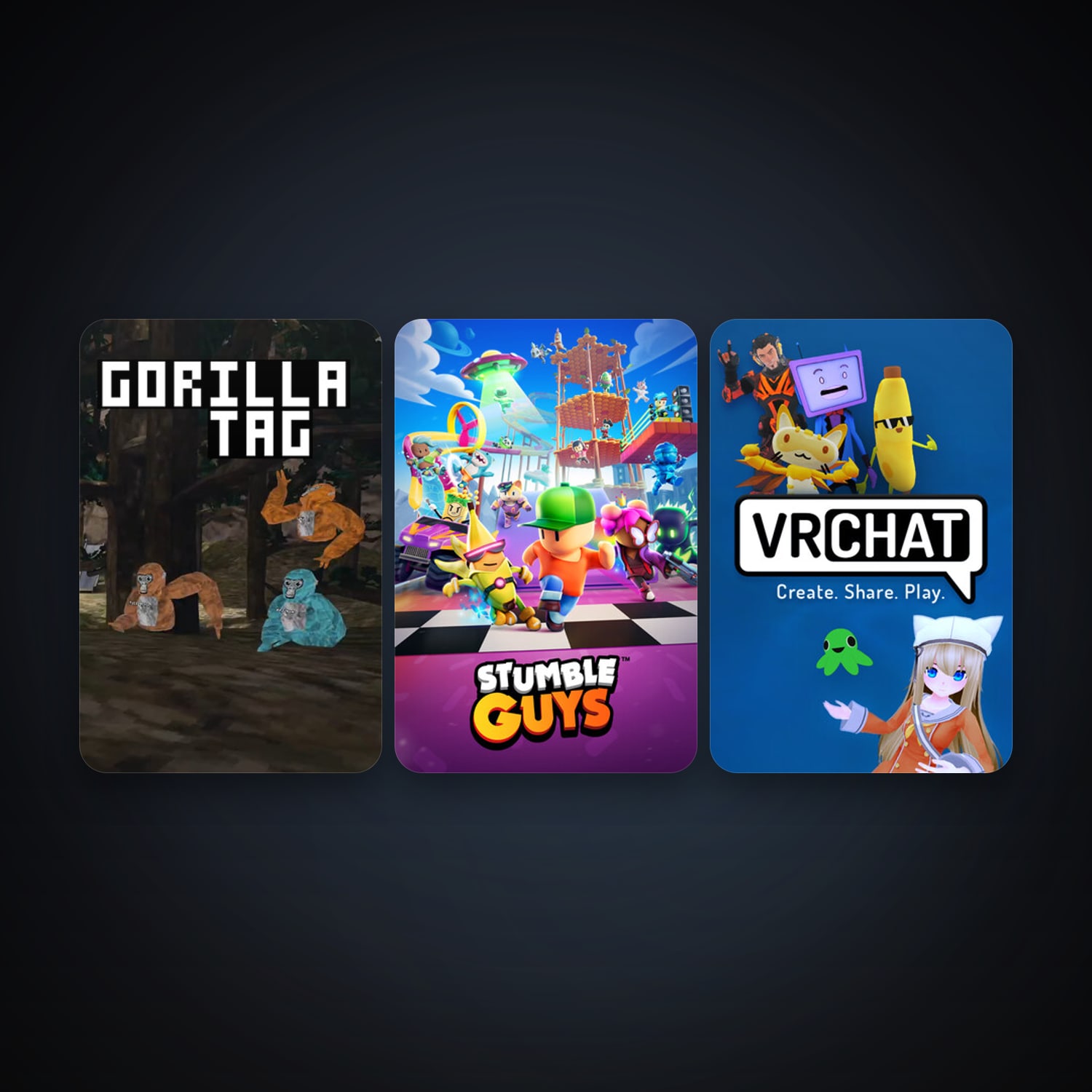 VRChat + Gorilla Tag, 3 games, clean — HabibiAccounts