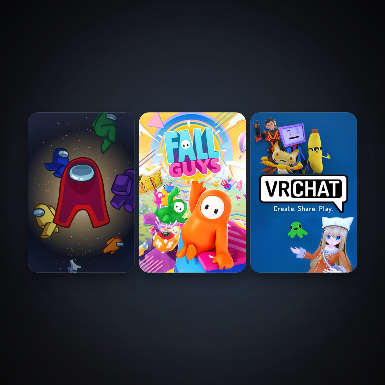 VRChat + Among Us, 3 games, clean — HabibiAccounts