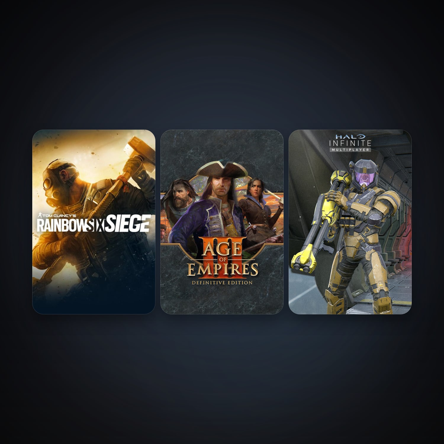 Tom Clancy's Rainbow Six Siege + Age of Empires III: Definitive Edition, 4 games, clean — HabibiAccounts