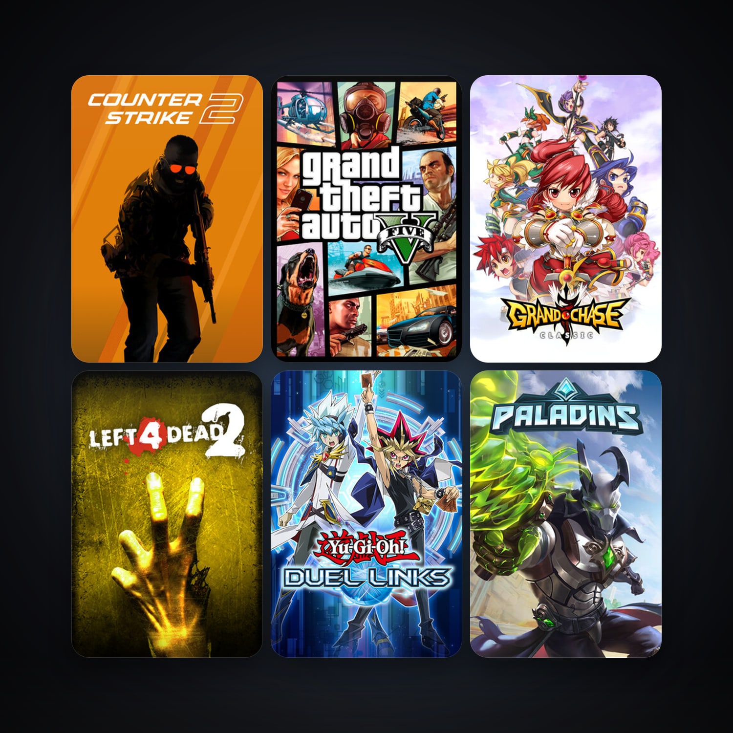 GrandChase & Left 4 Dead 2 | 10 Games | Clean — HabibiAccounts