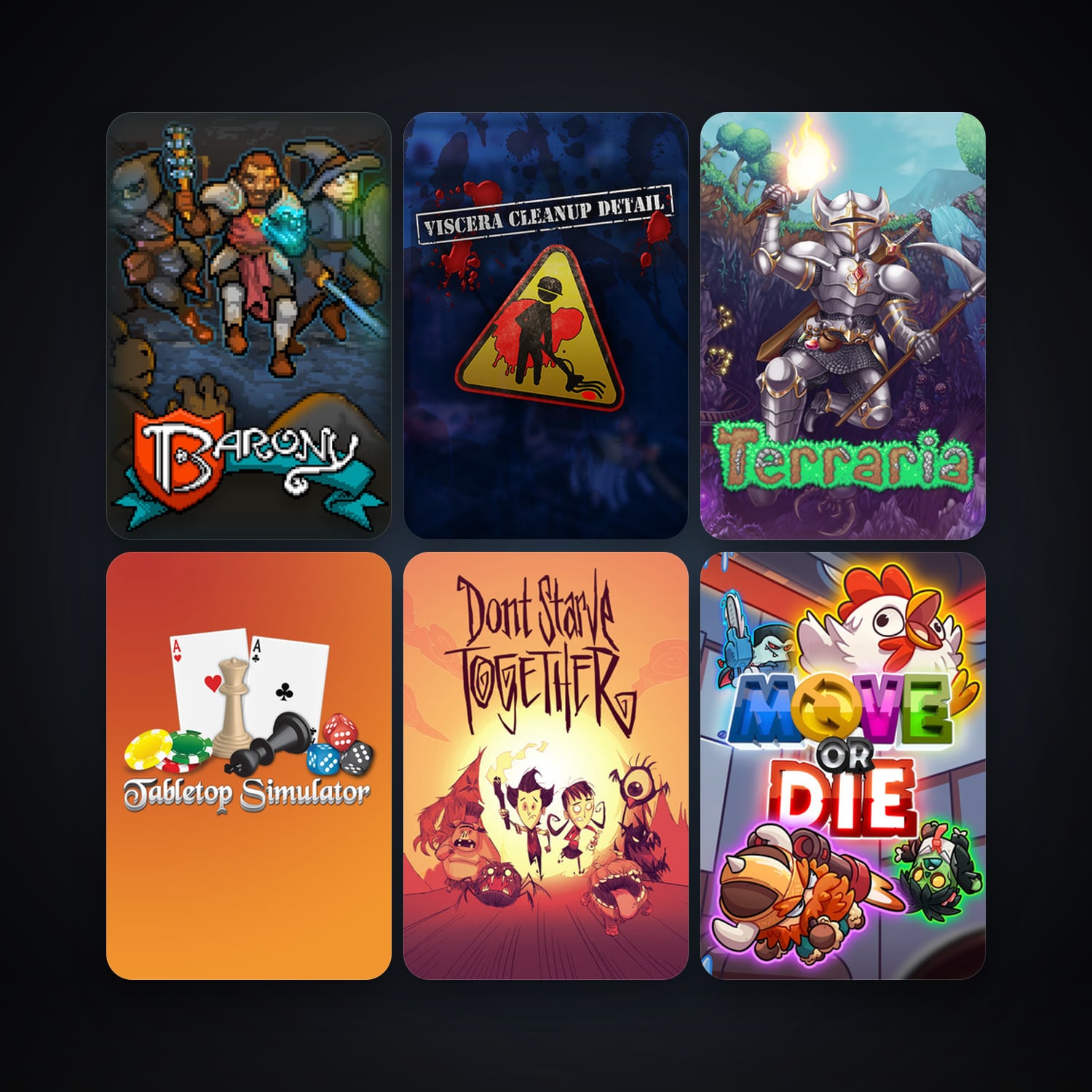 Terraria + Viscera Cleanup Detail, 11 games, clean — HabibiAccounts