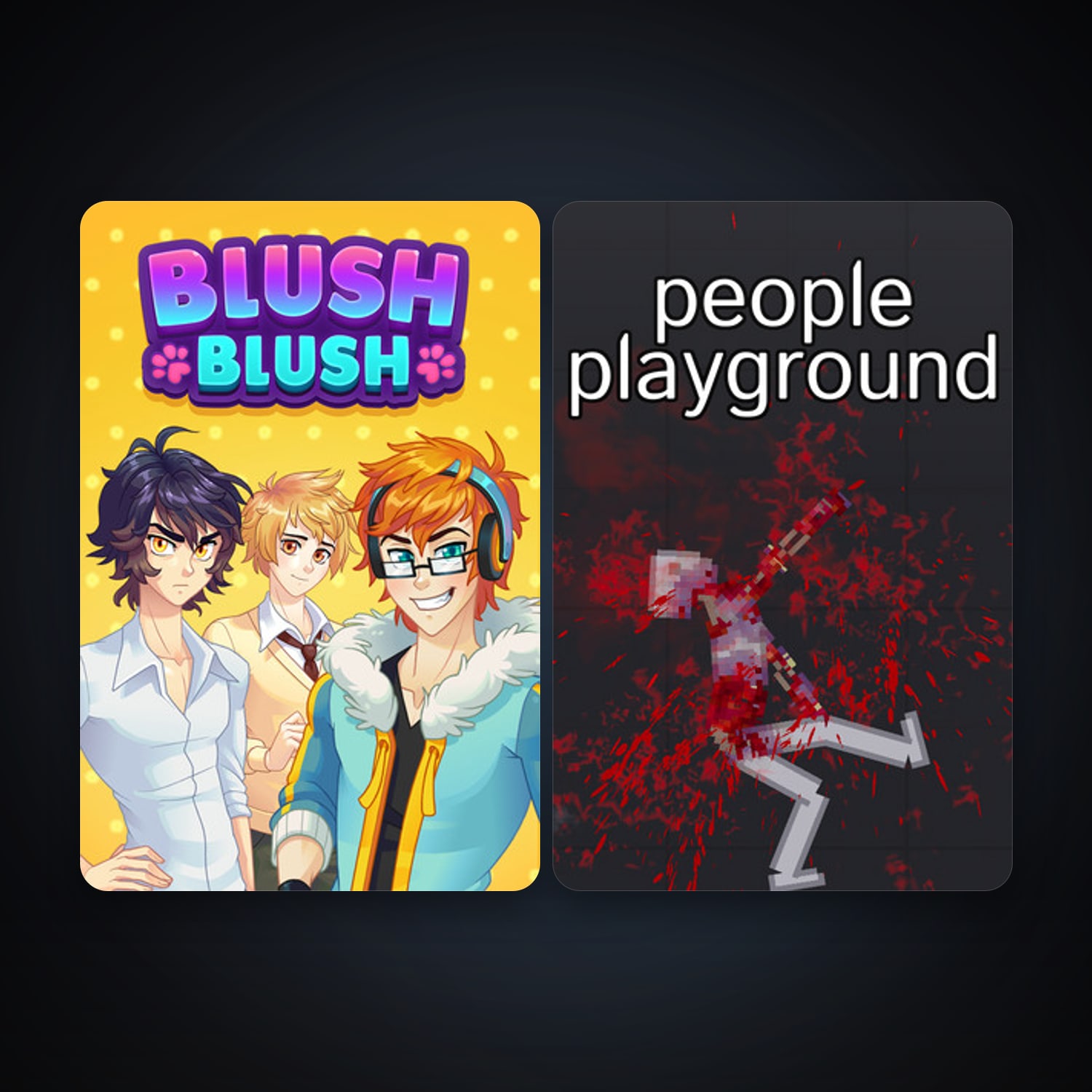 Blush Blush + People Playground, 2 games, clean — HabibiAccounts