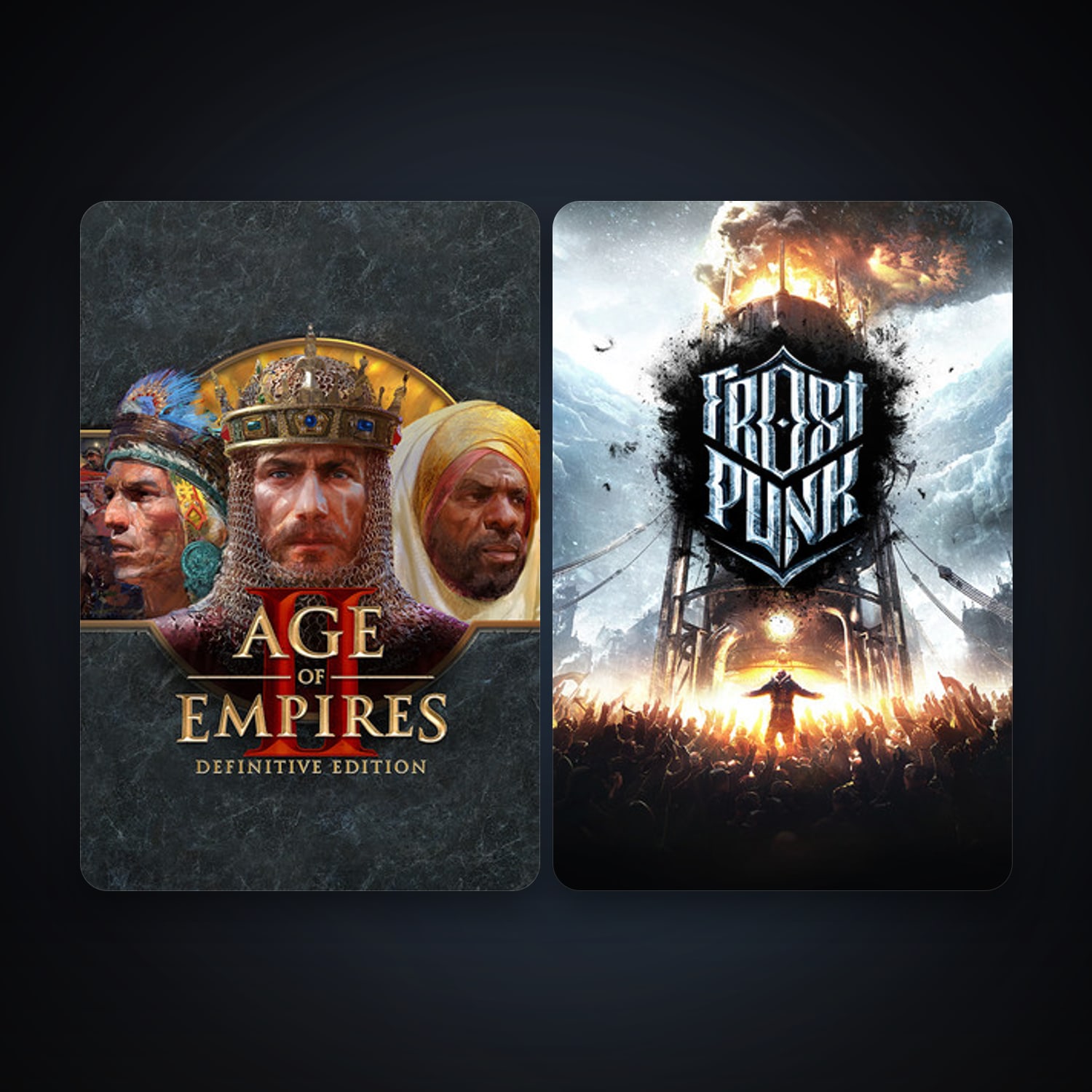 Frostpunk + Age of Empires II: Definitive Edition, 2 games, clean — HabibiAccounts