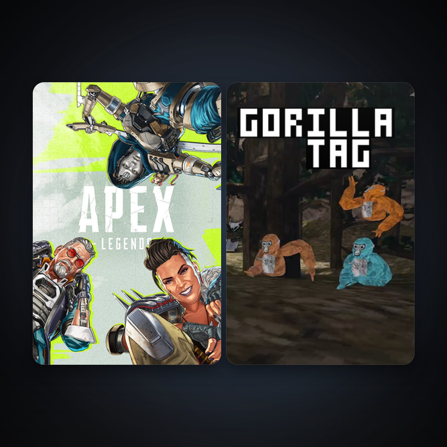 Apex Legends + Gorilla Tag, 2 games, clean — HabibiAccounts