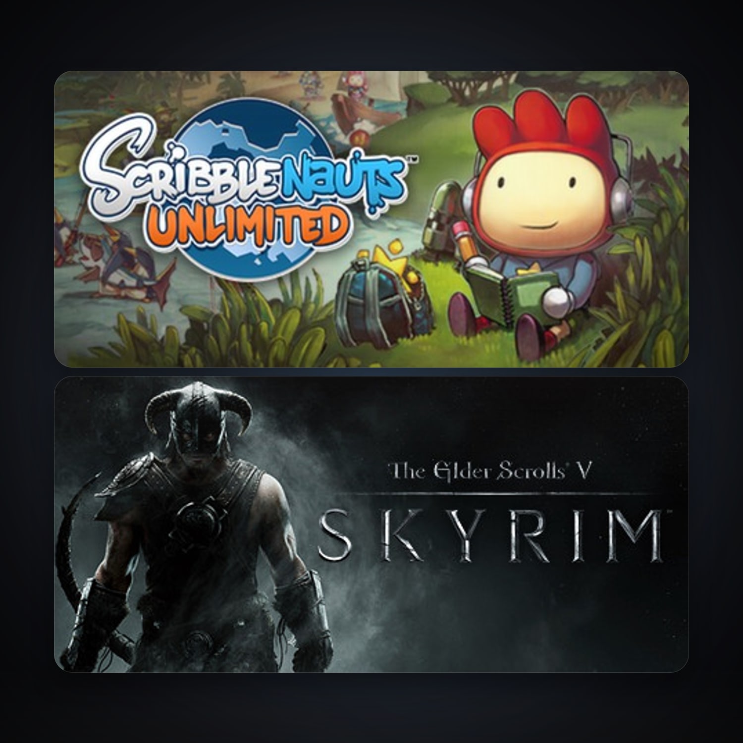 The Elder Scrolls V: Skyrim + Scribblenauts Unlimited, 2 games, clean — HabibiAccounts